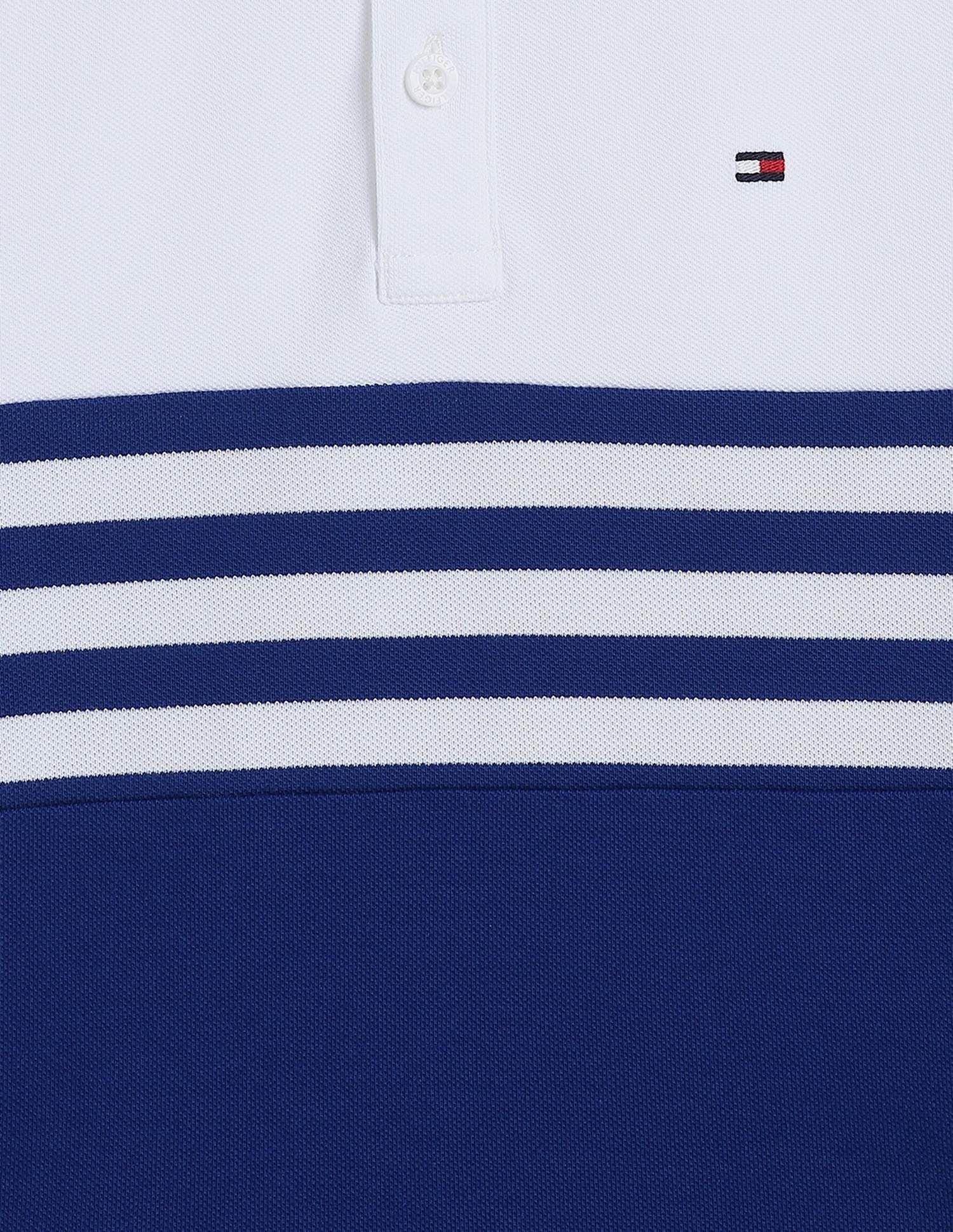Tommy Hilfiger Kids Boys Colorblock Regular-Fit Cotton Polo T-Shirt
