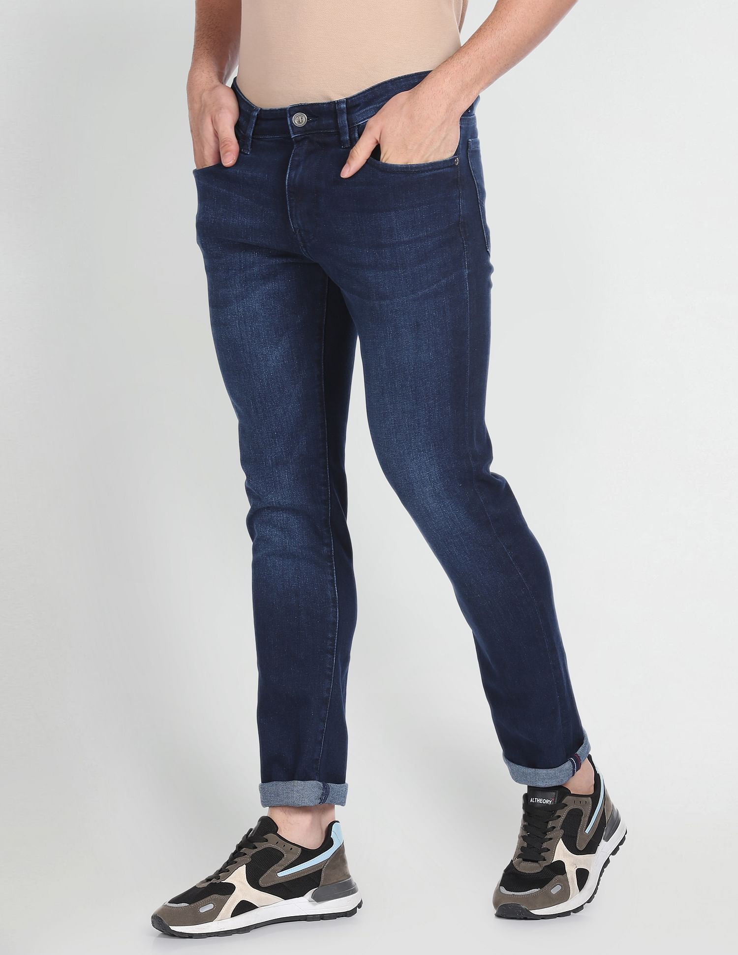 Arrow Sports Mid Rise Slim Fit Jeans