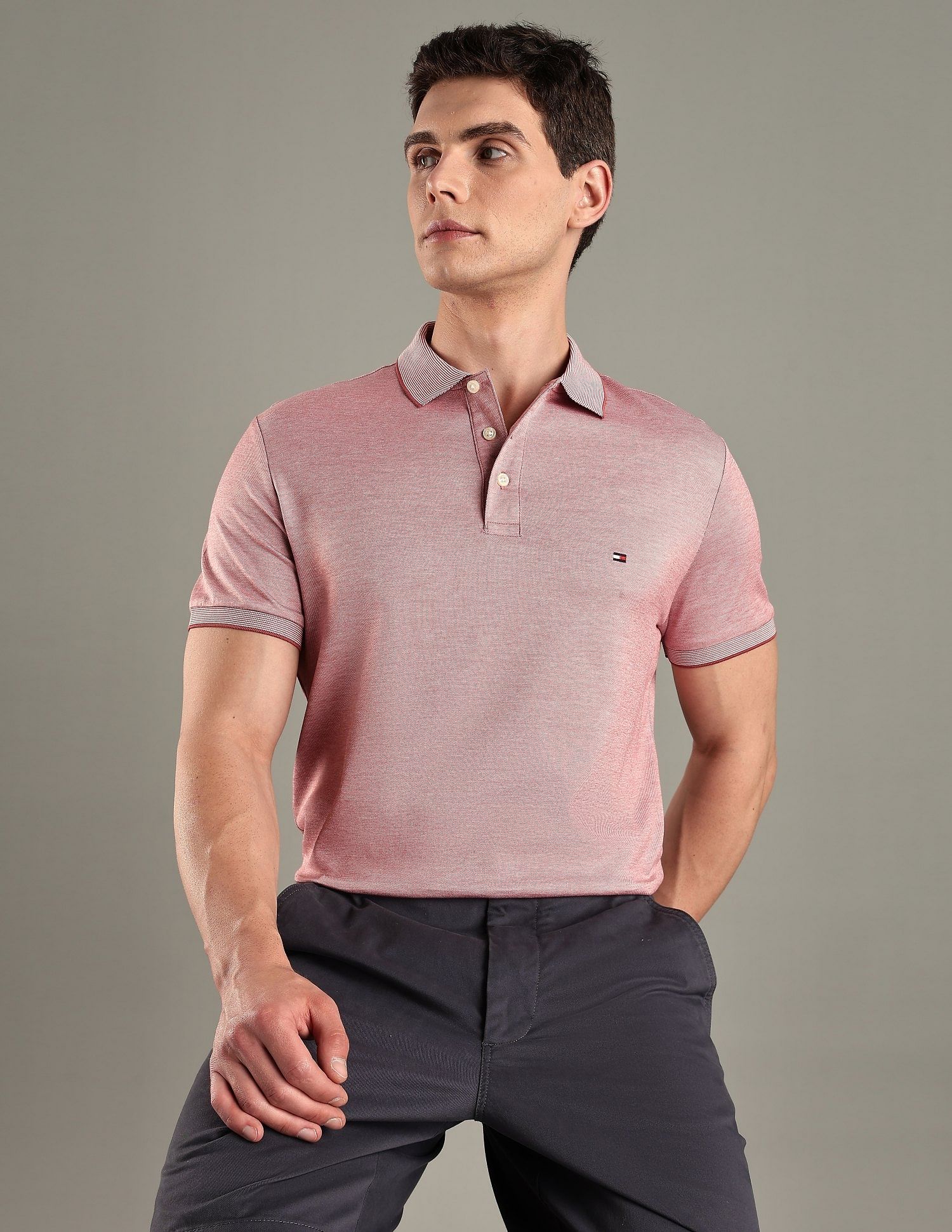 Tommy Hilfiger Printed Regular-Fit Cotton Polo T-Shirt