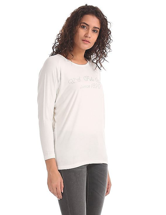 U.S. Polo Assn. Women Standard Fit Raglan Sleeve T-Shirt