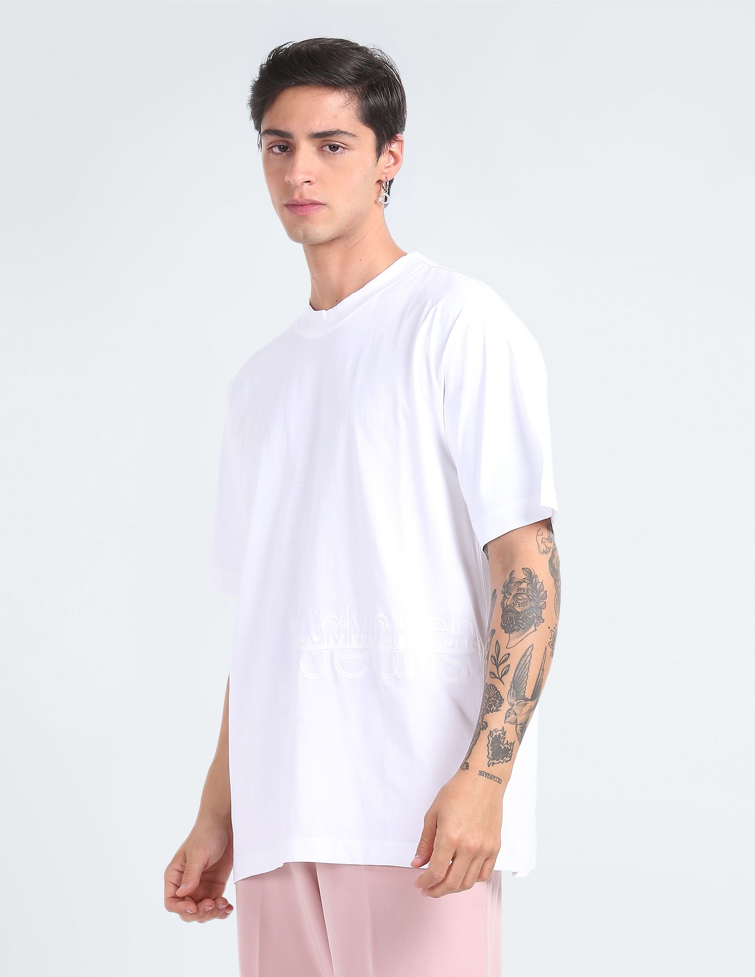 Calvin Klein Jeans Transitional Cotton Tonal Logo T-Shirt
