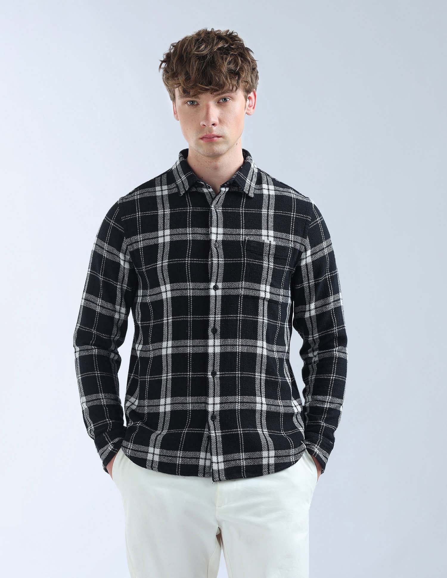Flying Machine Plaid Checked Regular Fit Original Shirt