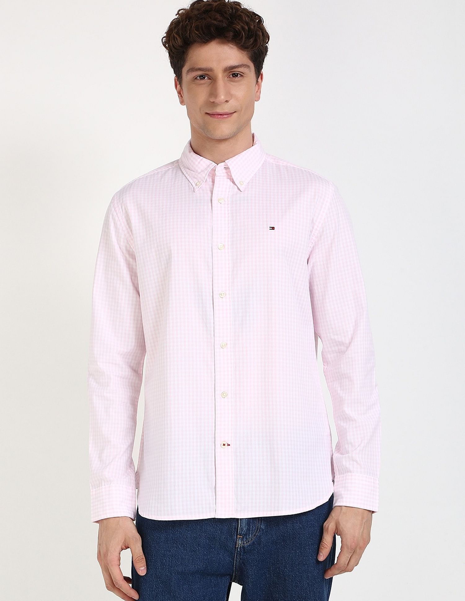 Tommy Hilfiger Checks Regular-Fit Cotton Shirt