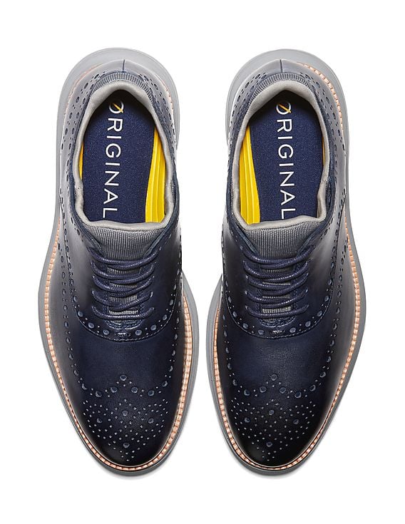 Buy Cole Haan Men Navy Originalgrand Ultra Wing Ox Derby  display picture 1