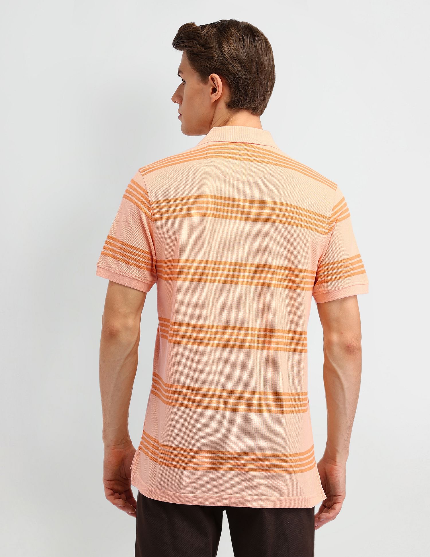 Arrow Sport Horizontal Striped Regular Fit Polo Shirt