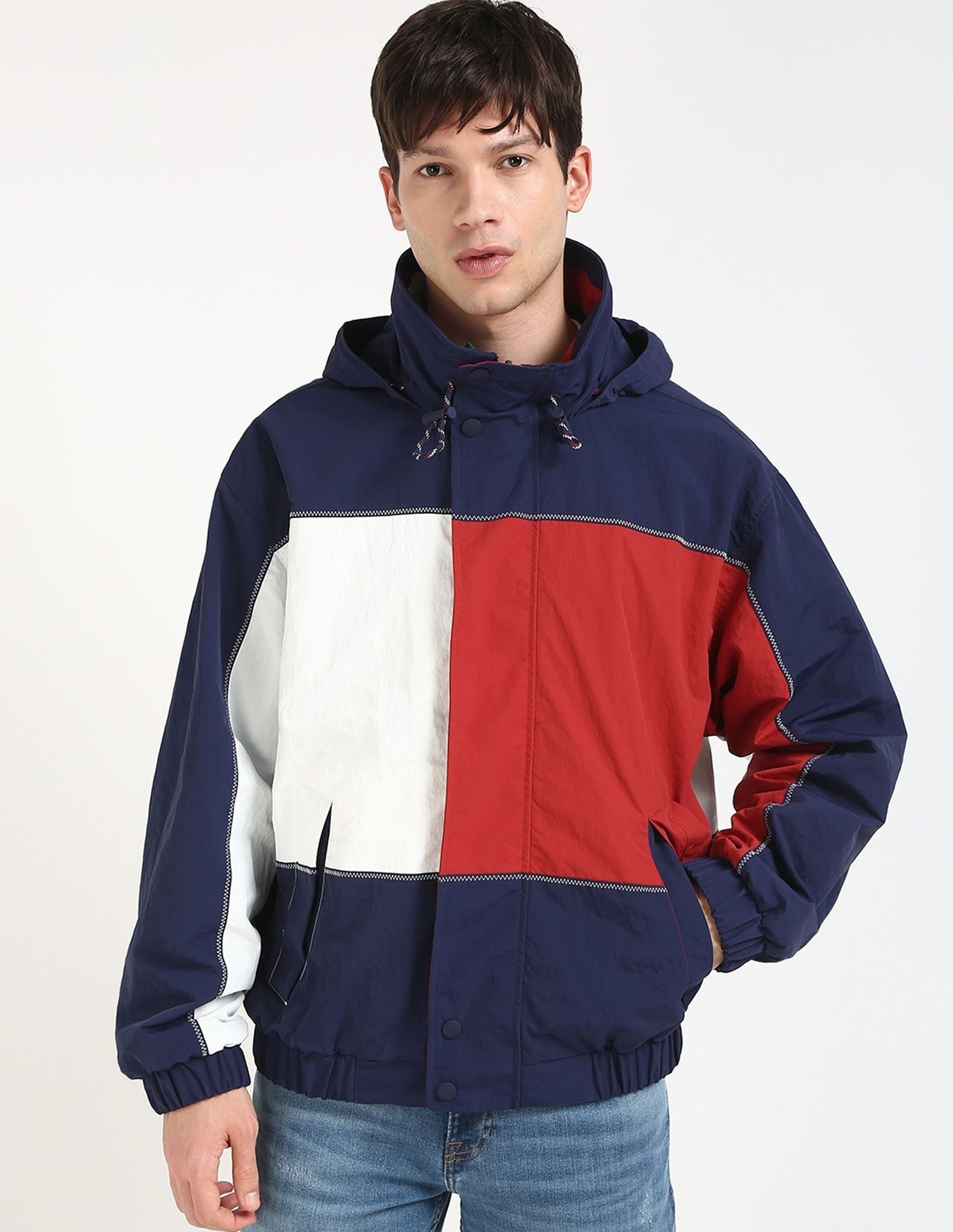 Buy Tommy Hilfiger Colorblock Relaxed-Fit Nylon Jacket