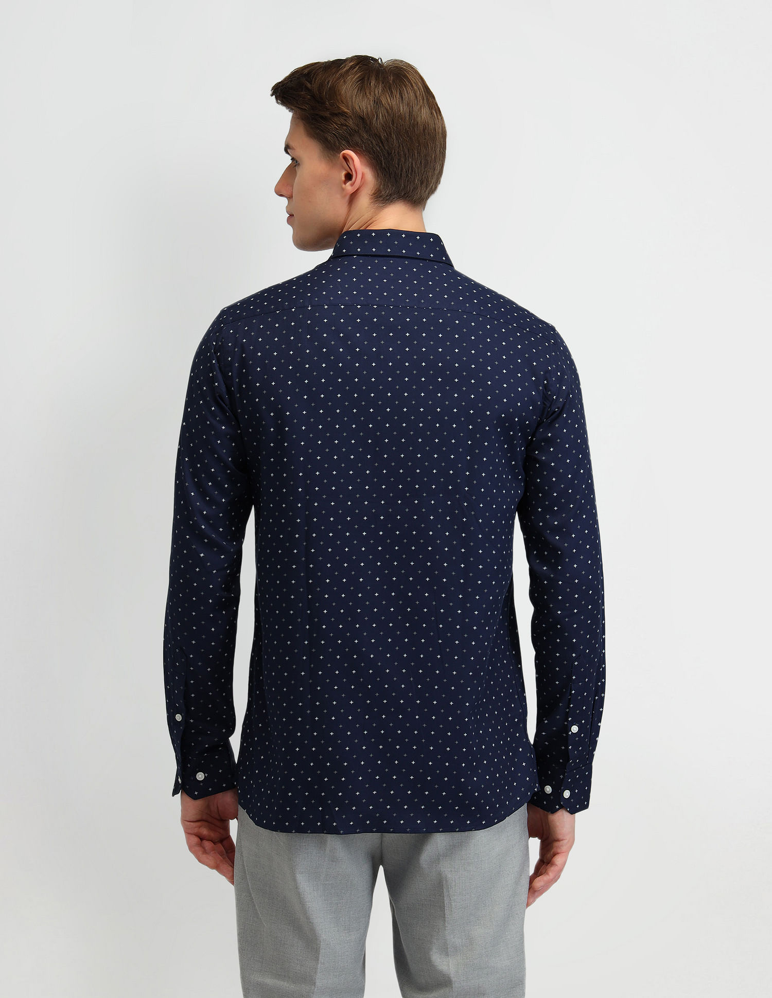 Arrow Geometric Print Manhattan Slim Shirt