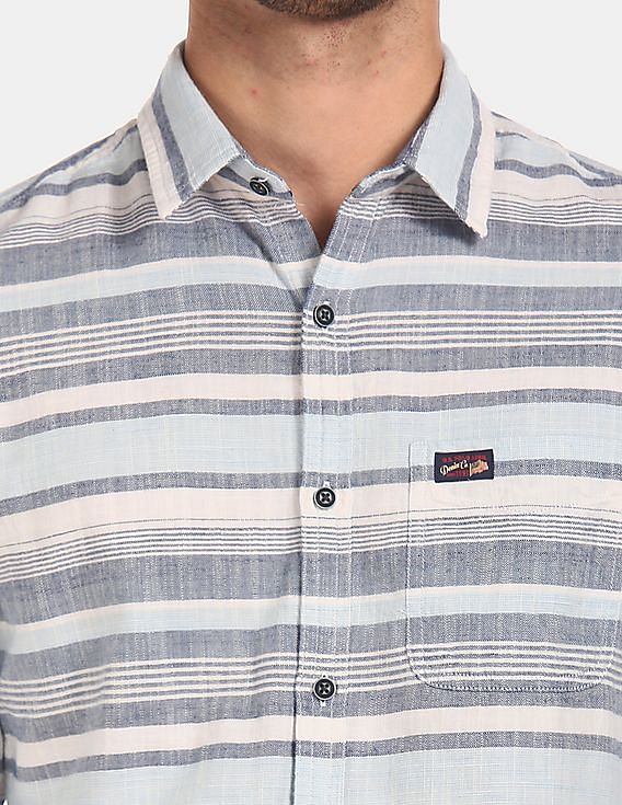 U.S. Polo Assn. Denim Co. Cotton Striped Casual Shirt