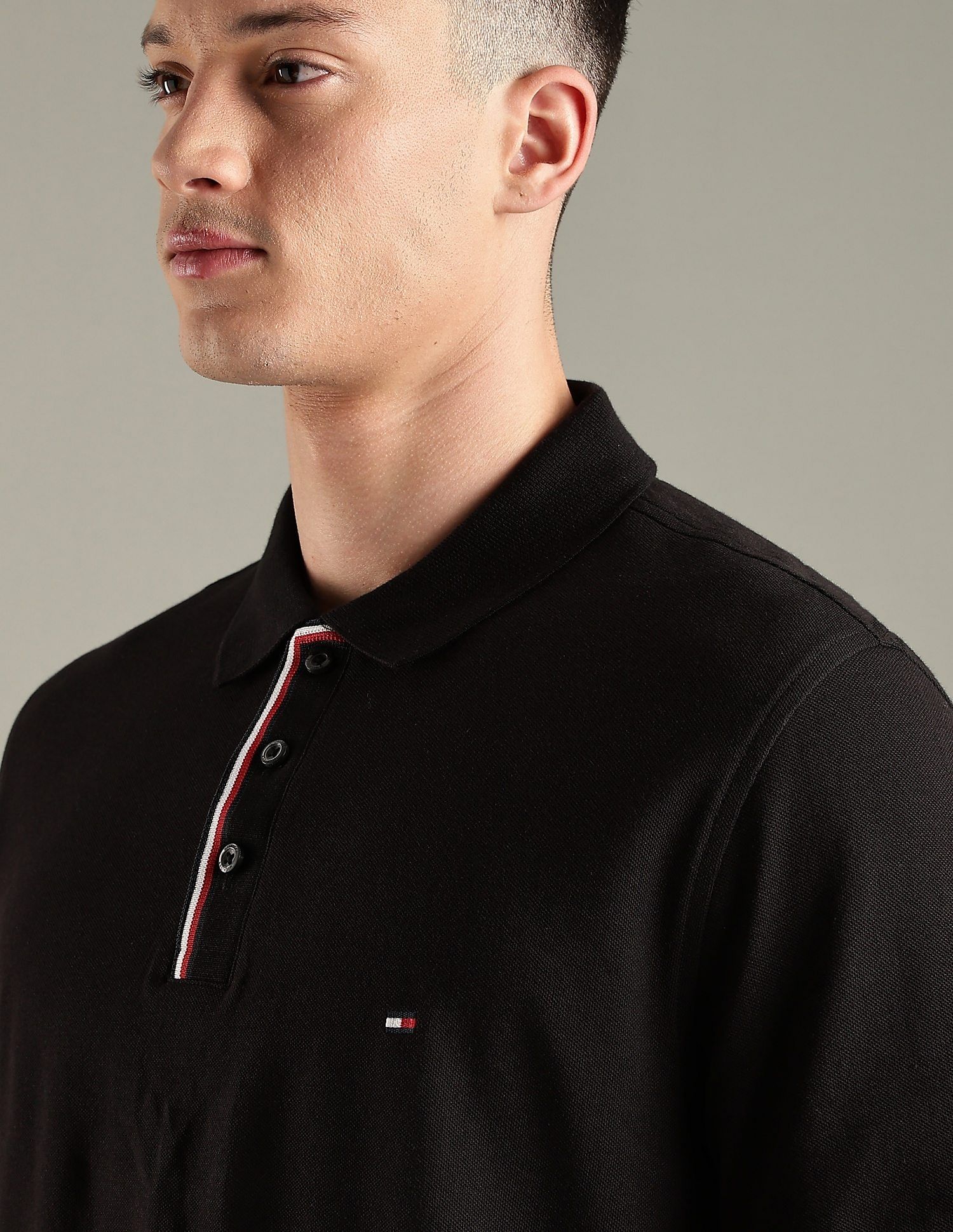Tommy Hilfiger Solid Regular-Fit Cotton Polo Shirt