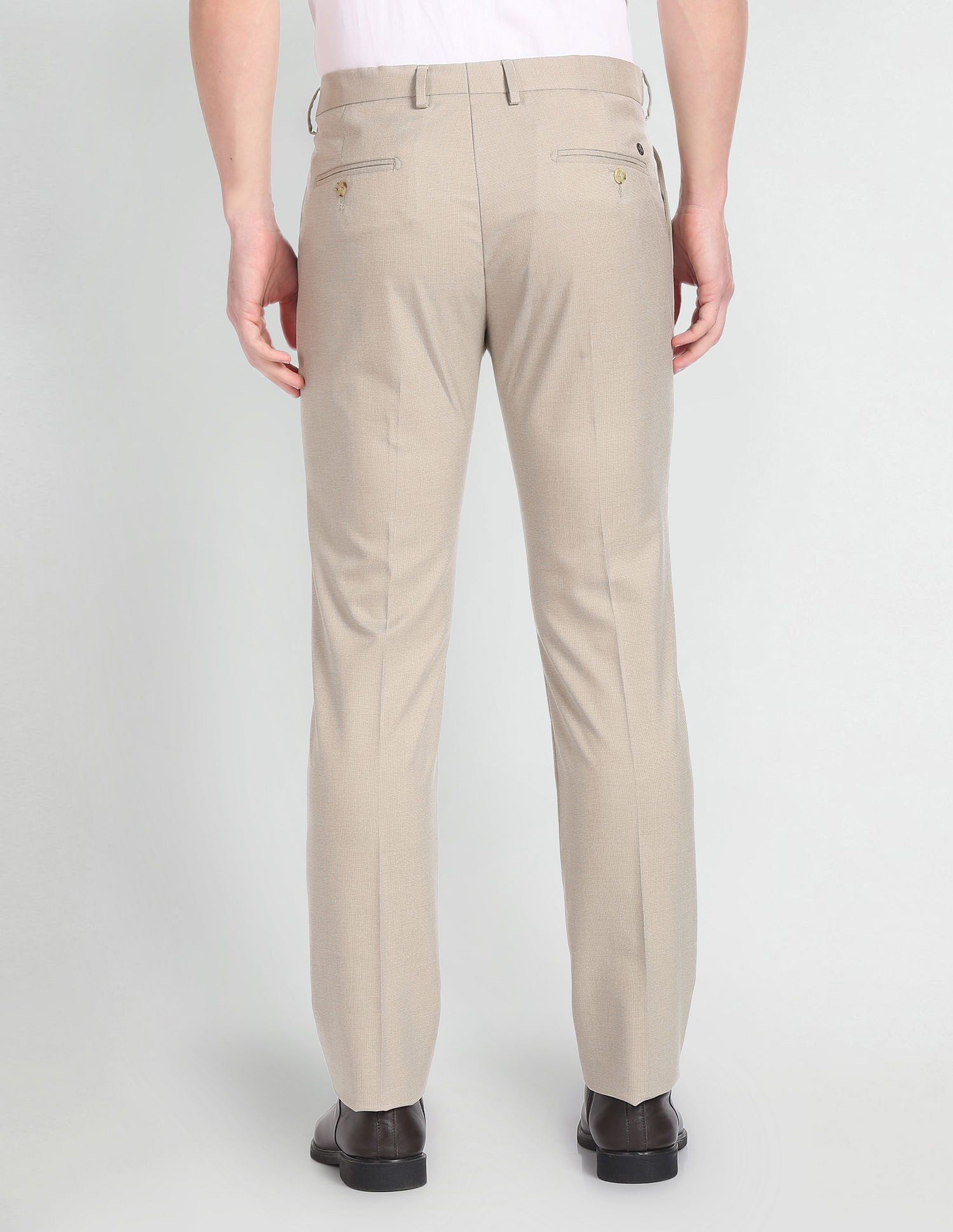Arrow Hudson Regular Fit Dobby Trousers