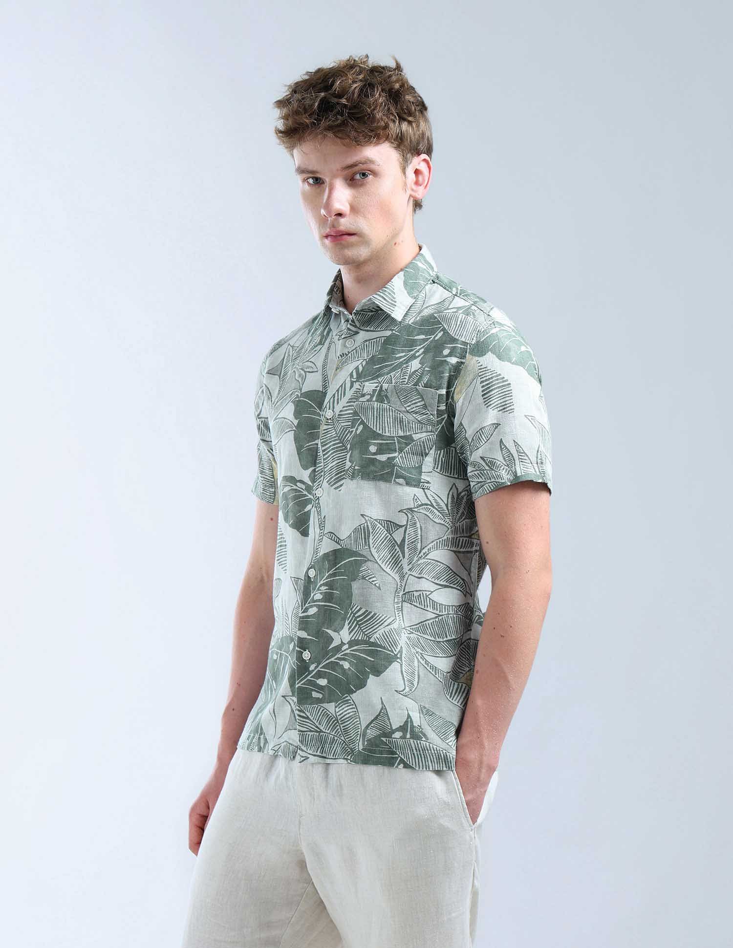 Flying Machine Tropical Printed Regular Fit Shirt
