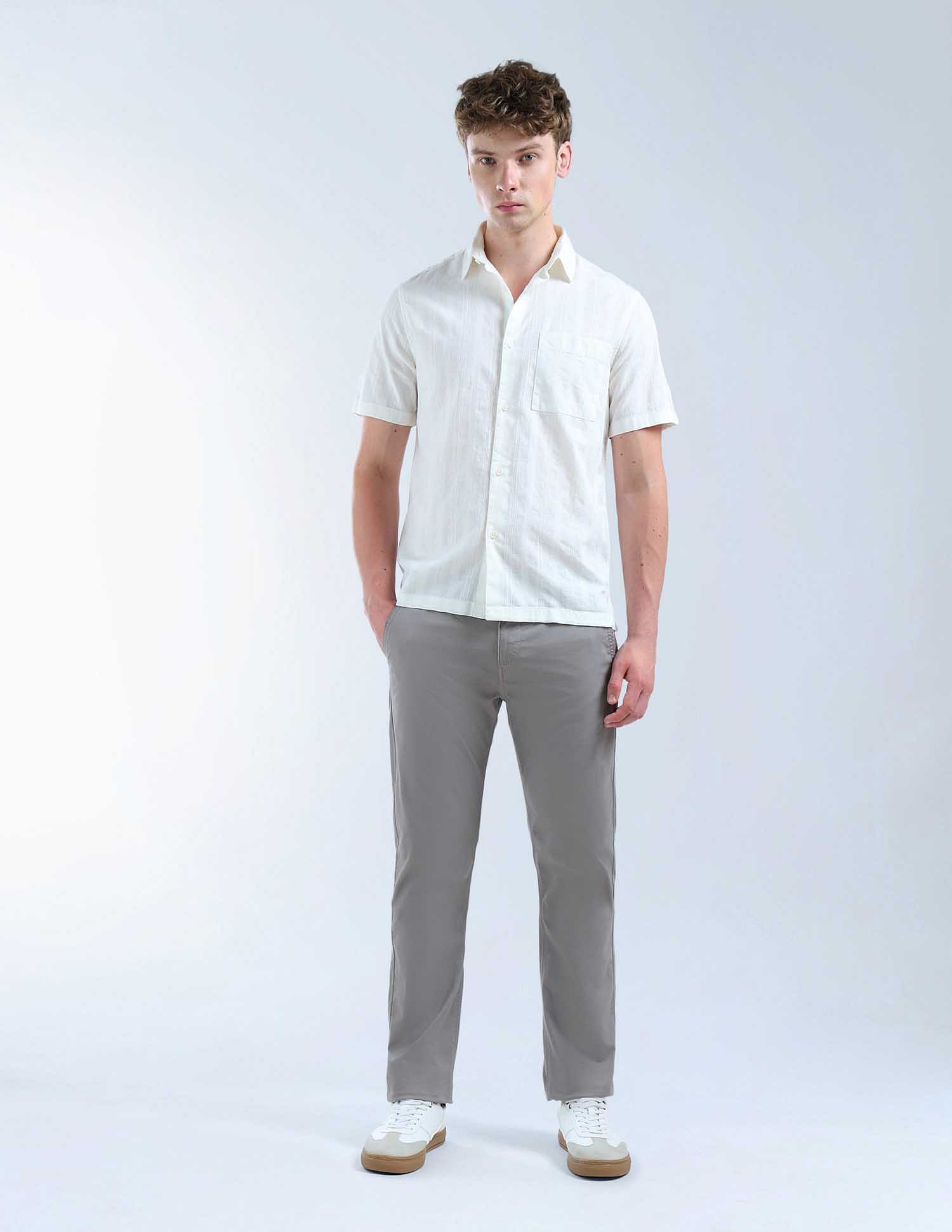 Flying Machine Mid Rise F-Jango Straight Fit Trouser