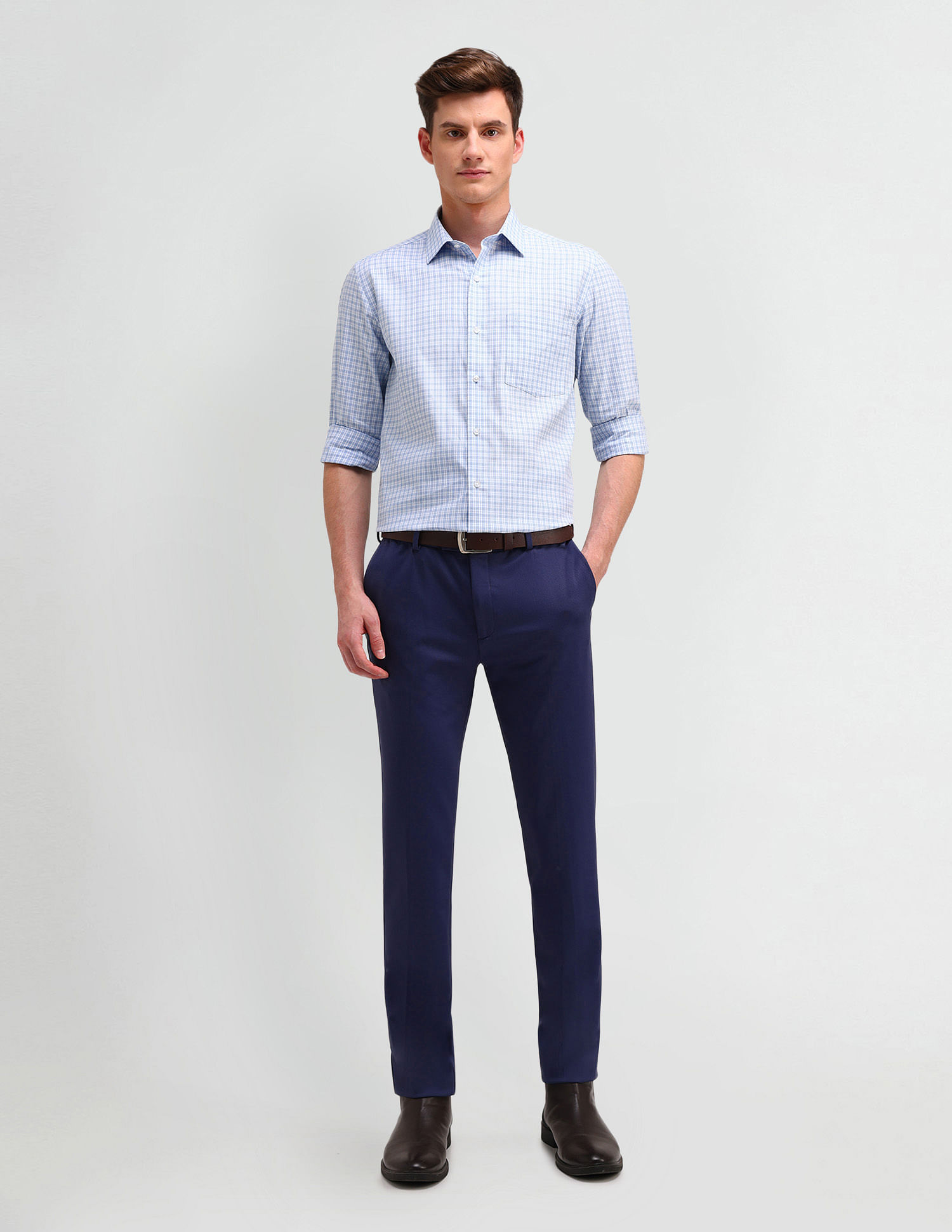 Arrow Twill Plaid Checked Shirt