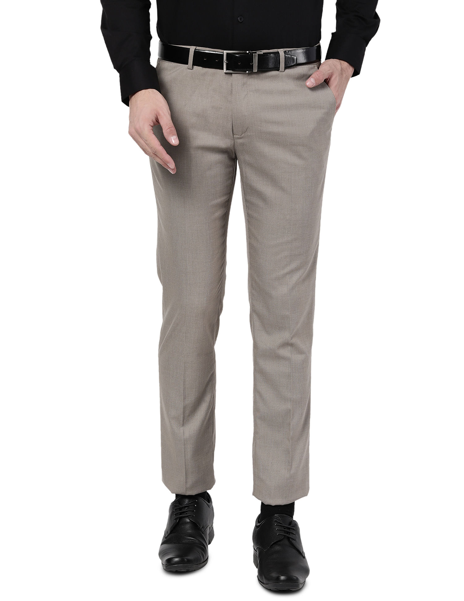 Buy Shotarr Slim Fit Beige, Darkgrey, Grey Formal Trouser for Men -  Polyester Viscose Bottom Formal Pants for Gents - Office Formal Pants for  Men at Amazon.in