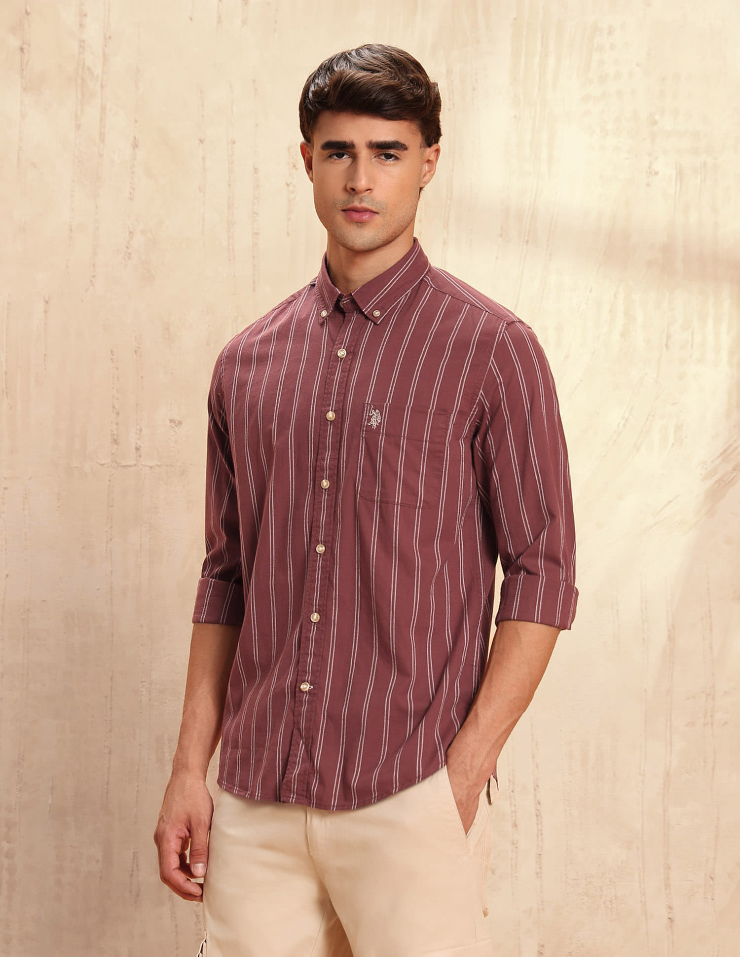 Buy U.S. Polo Assn. Denim Co. Slim Fit Striped Shirt - NNNOW.com
