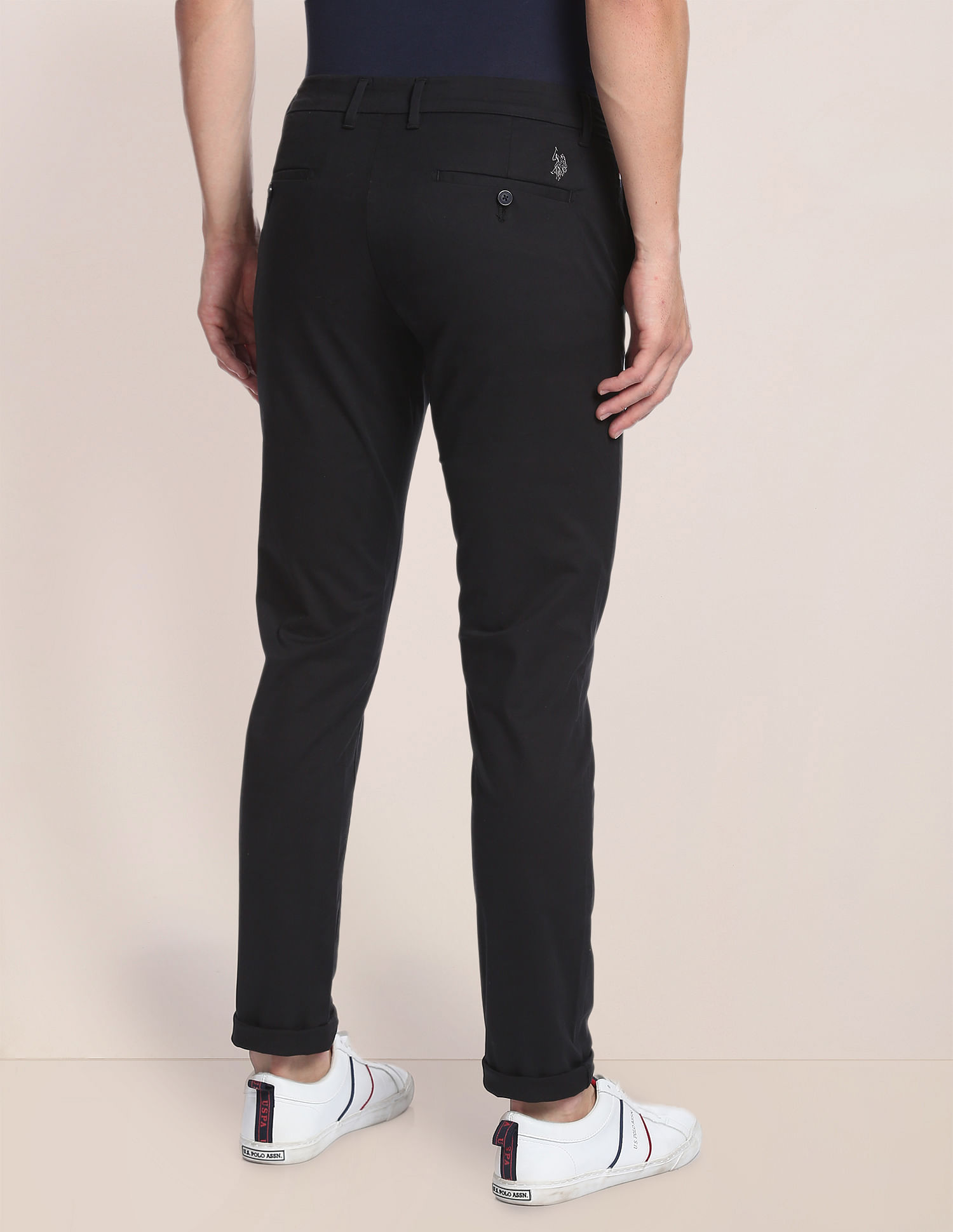 U.S. Polo Assn. Twill Textured Casual Trousers