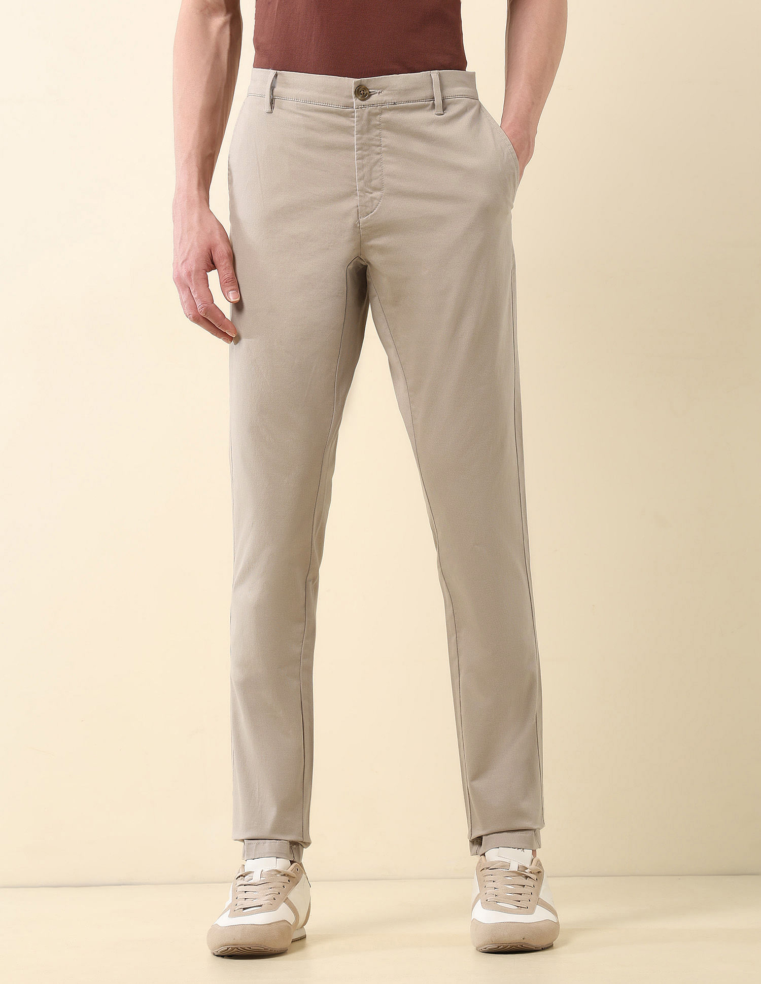 U.S. Polo Assn. Textured Austin Slim Fit Trousers