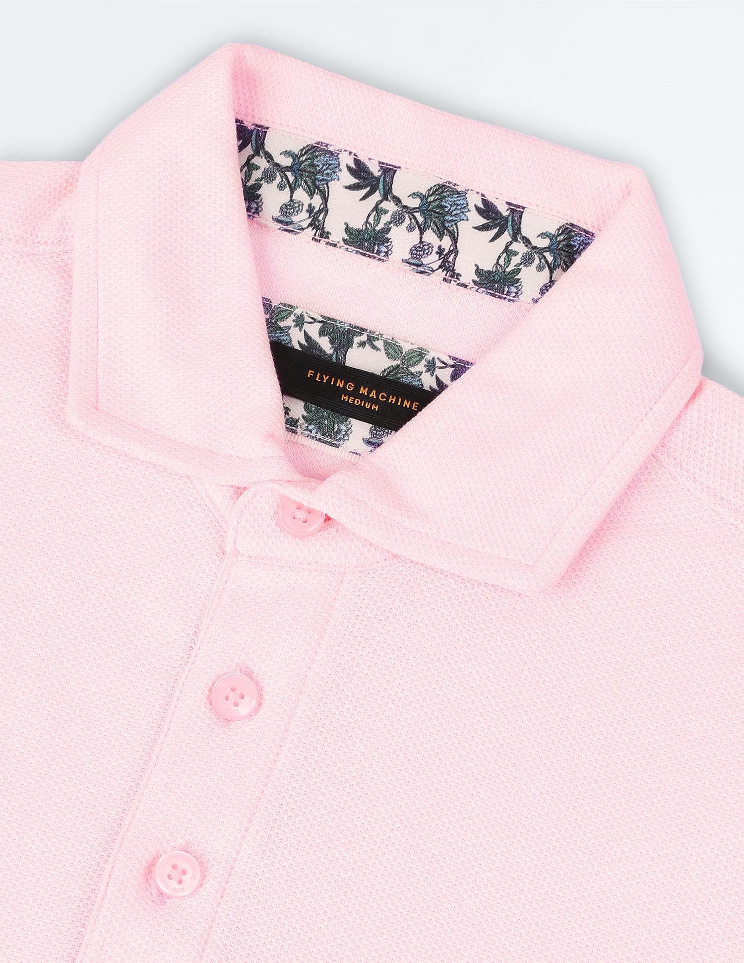 Flying Machine Cotton Solid Polo Shirt