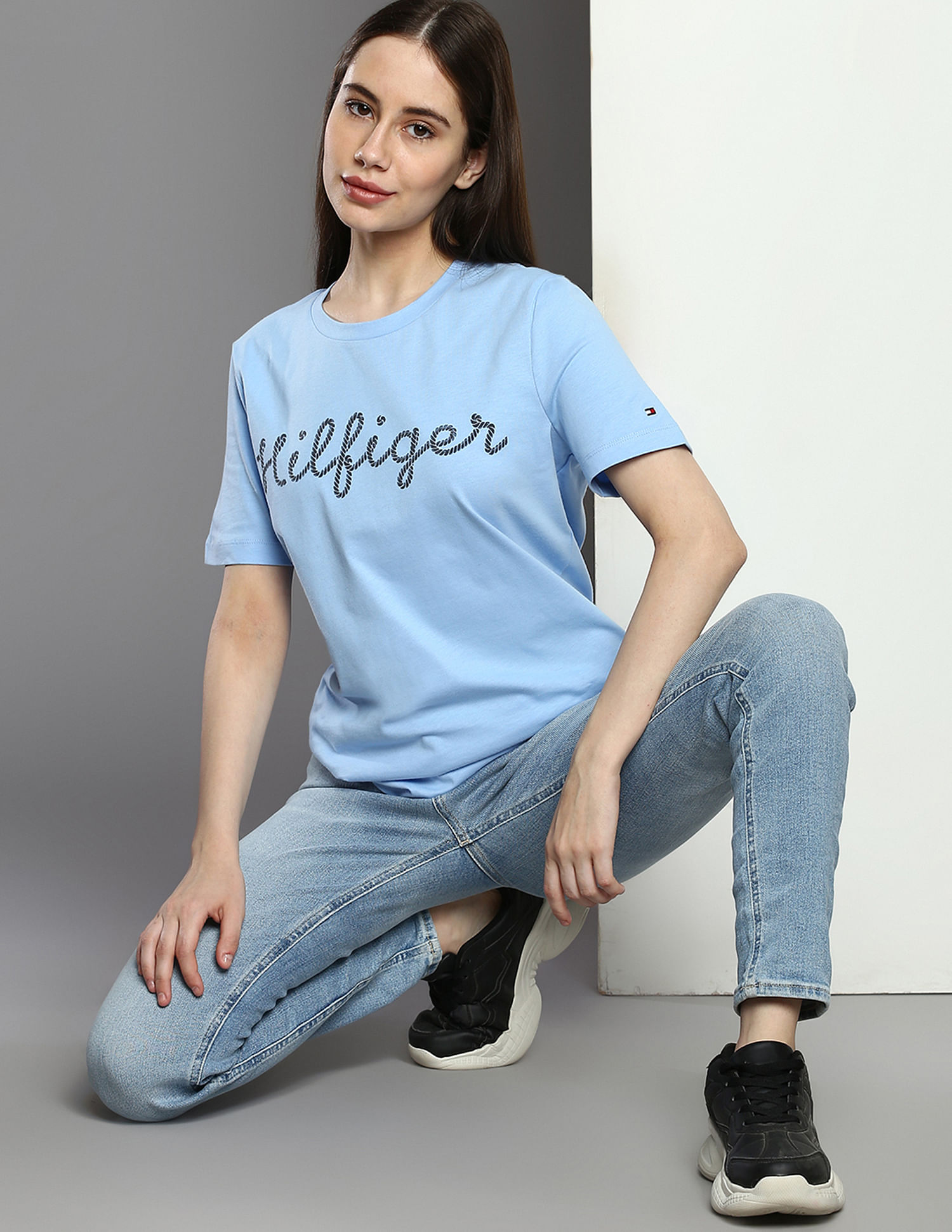 Buy Tommy Hilfiger Women Sustainable Pure Cotton T Shirt - Tshirts for Women  21088456