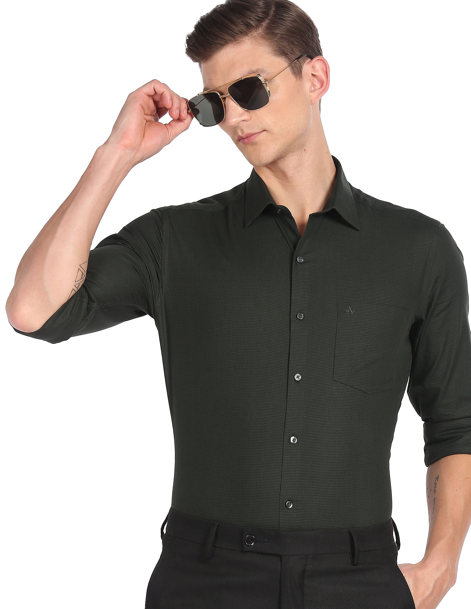 Arrow Pure Cotton Solid Shirt