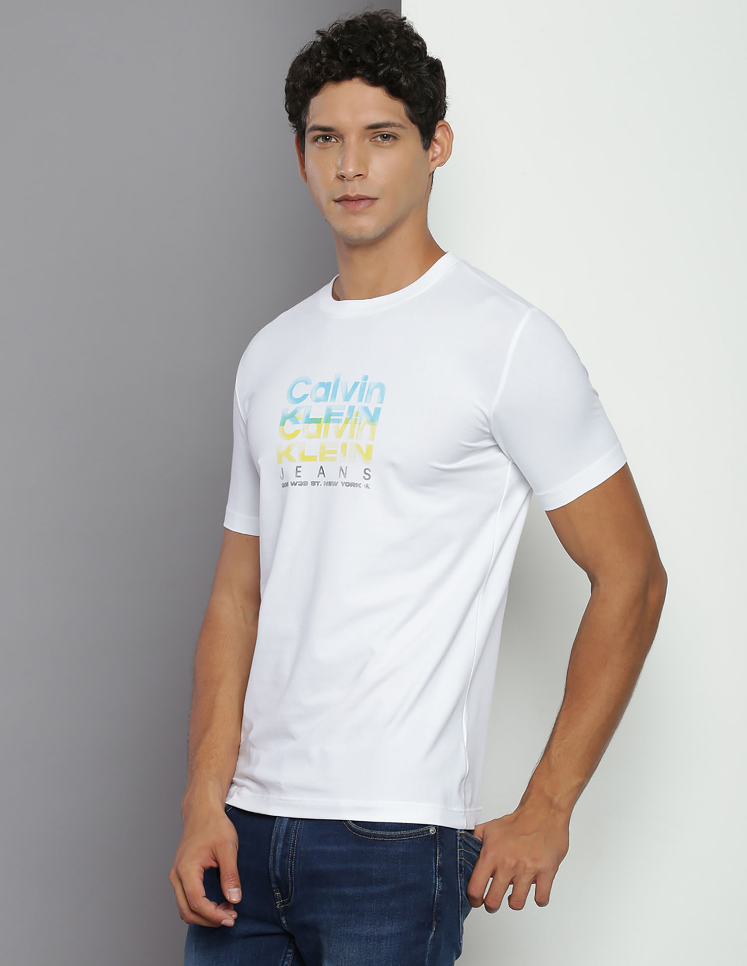 Calvin Klein Crew Neck Repeat Logo T-Shirt