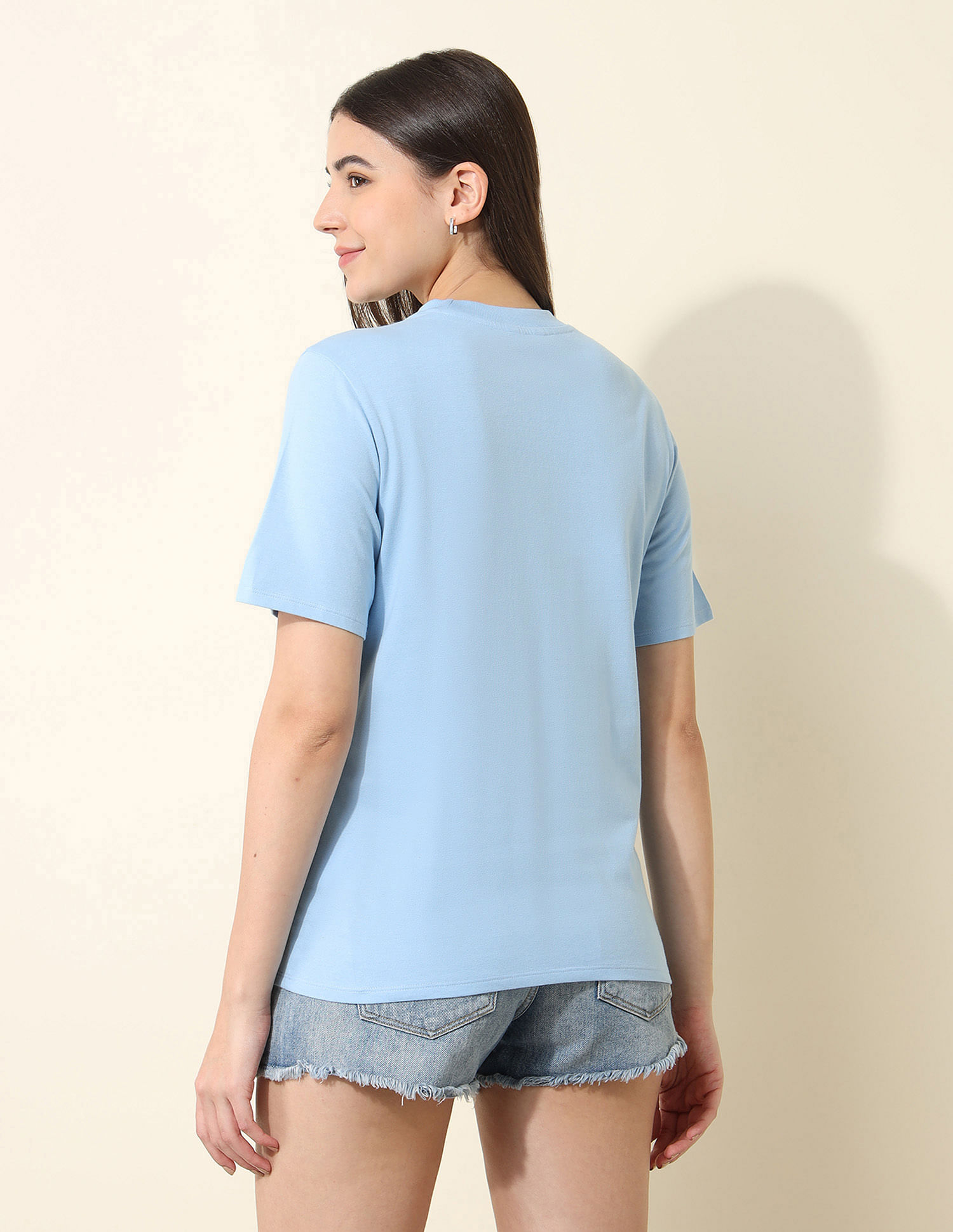 U.S. Polo Assn. Women Boyfriend Fit Brand Printed T-Shirt