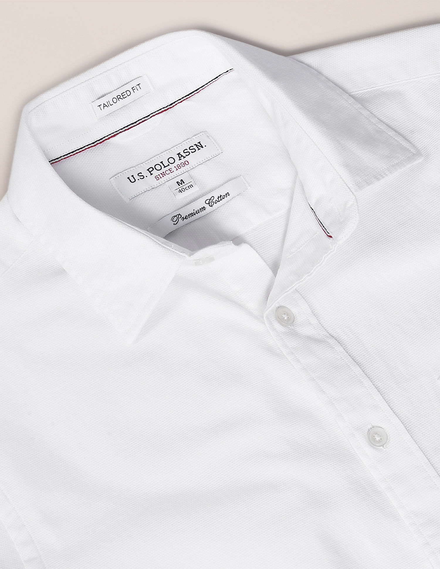 U.S. Polo Assn. Birdseye Dobby Textured Solid Shirt