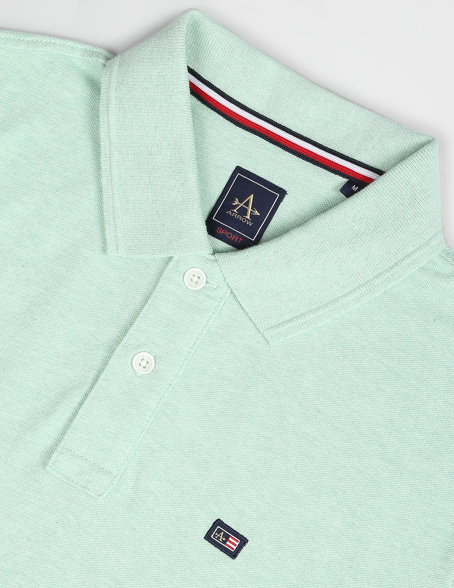 Arrow Sports Heathered Pique Knit Polo Shirt