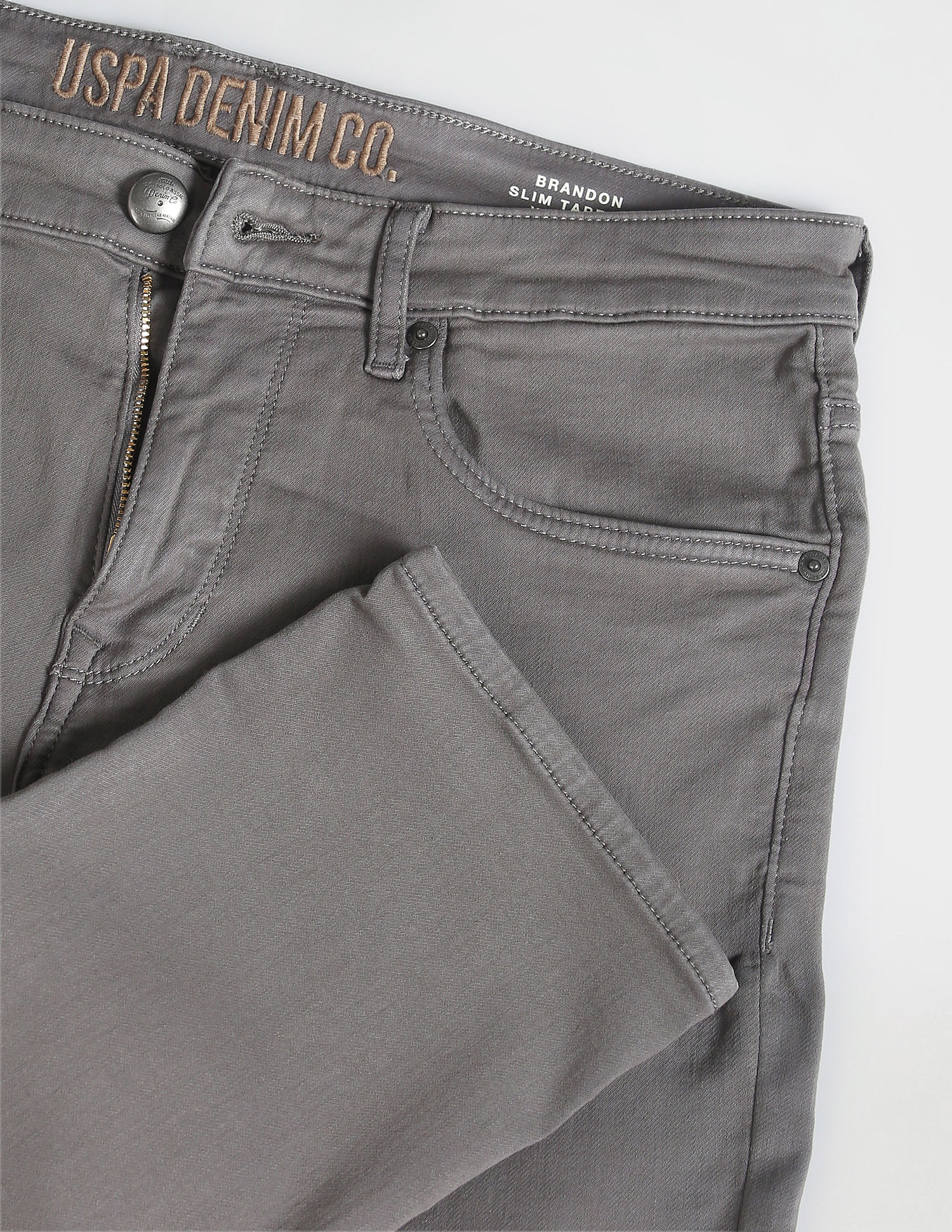 U.S. Polo Assn. Denim Co. Brandon Slim Tapered Fit Grey Jeans