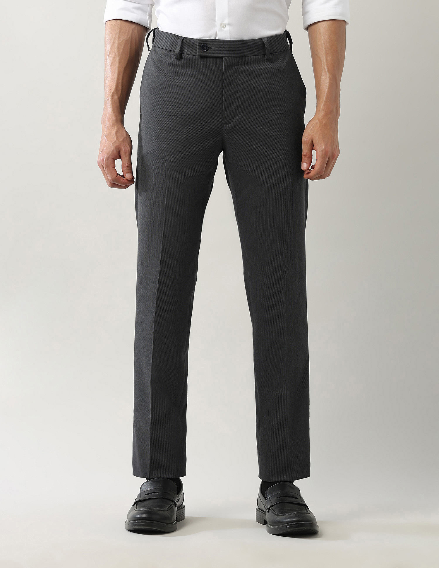 Arrow Solid Autoflex Dobby Trousers