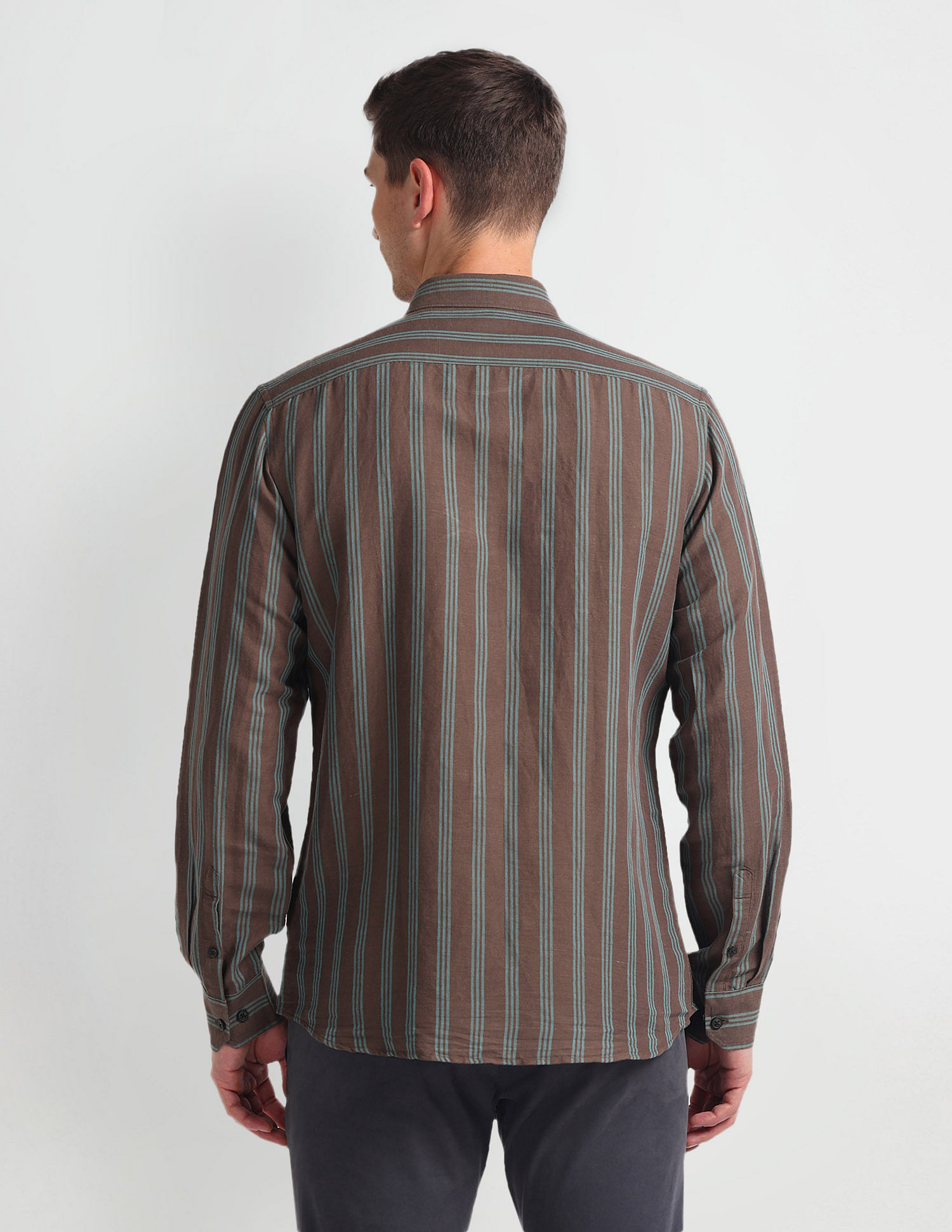 Arrow Sports Linen Blend Slim Fit Shirt