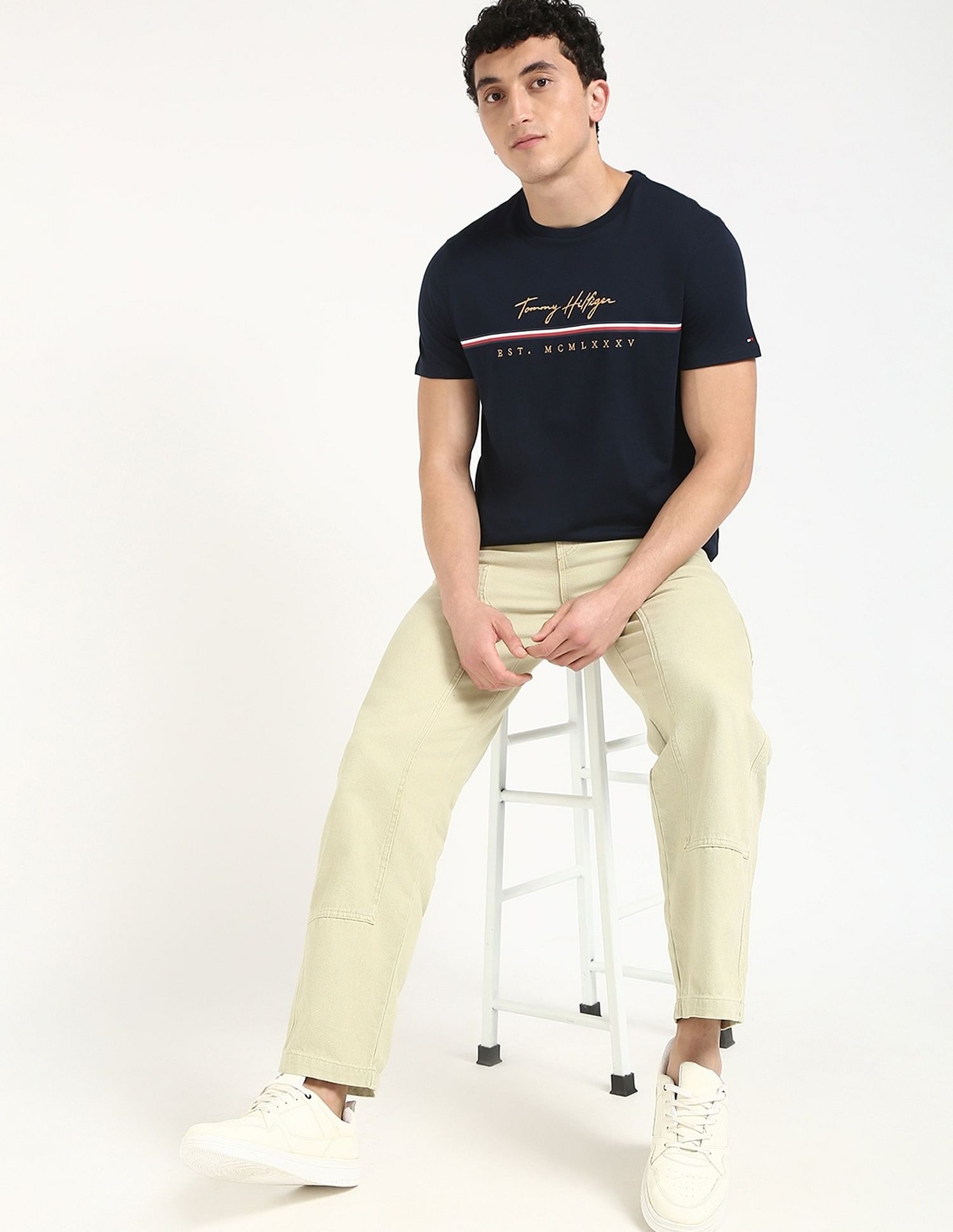 Tommy Hilfiger Embroidered Logo Regular-Fit Cotton T-Shirt