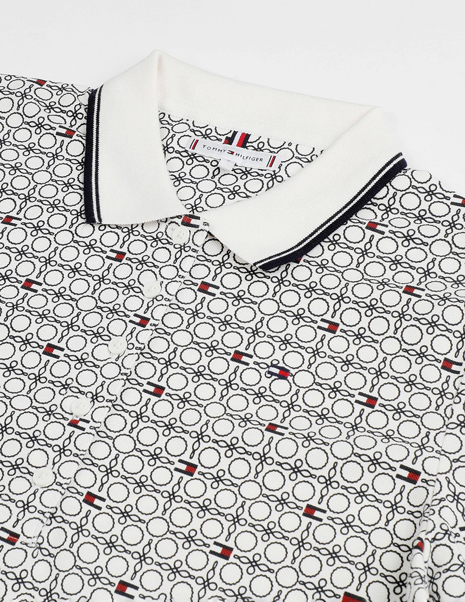 Tommy Hilfiger Slim Fit Geometric Printed Polo Shirt