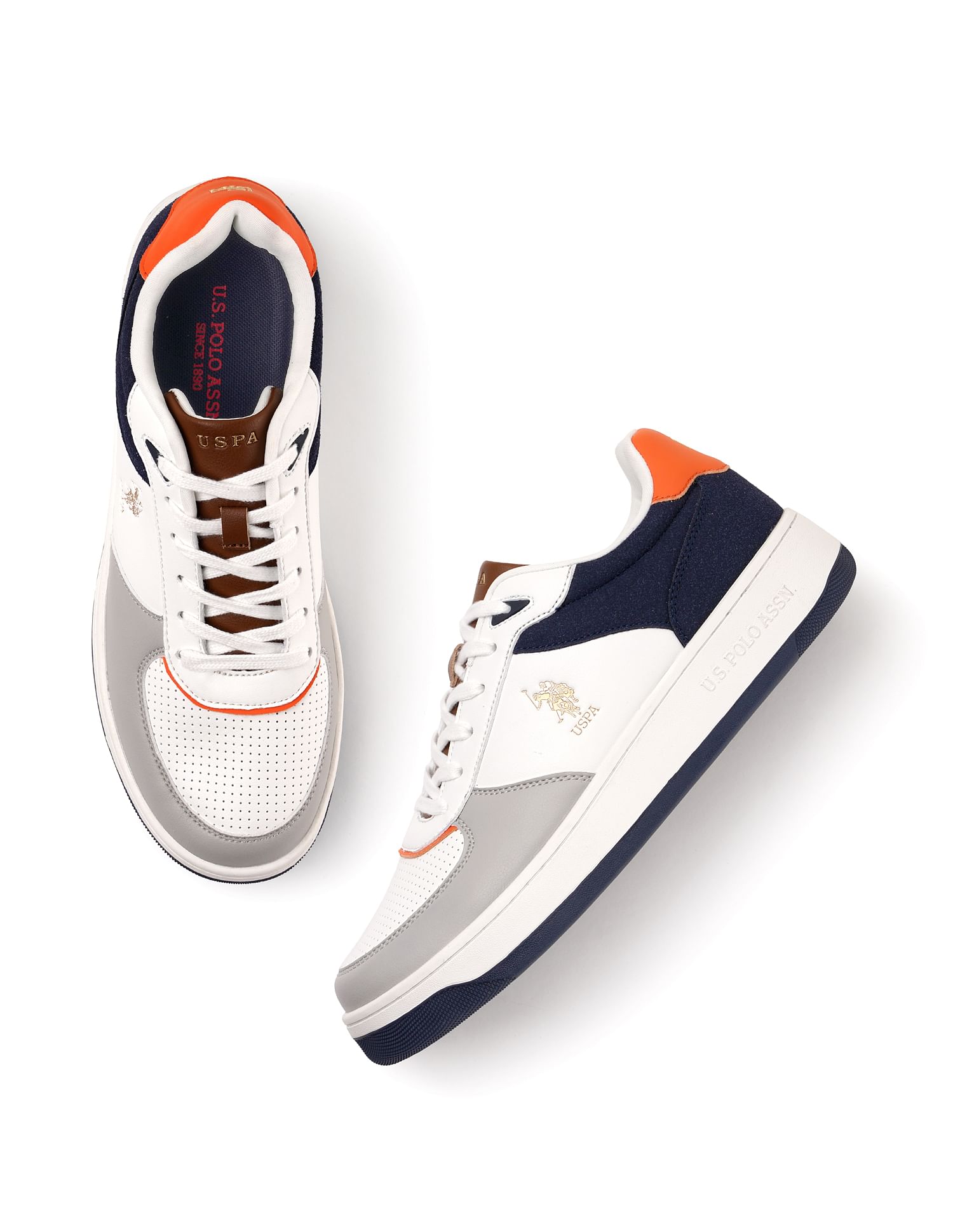 U.S. Polo Assn. Men Knight Lt. Grey Retro Court Sneakers