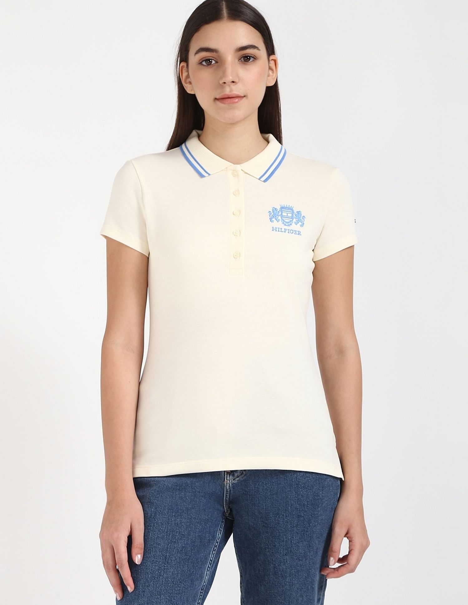 Tommy Hilfiger Embroidered Logo Slim-Fit Cotton Polo T-Shirt