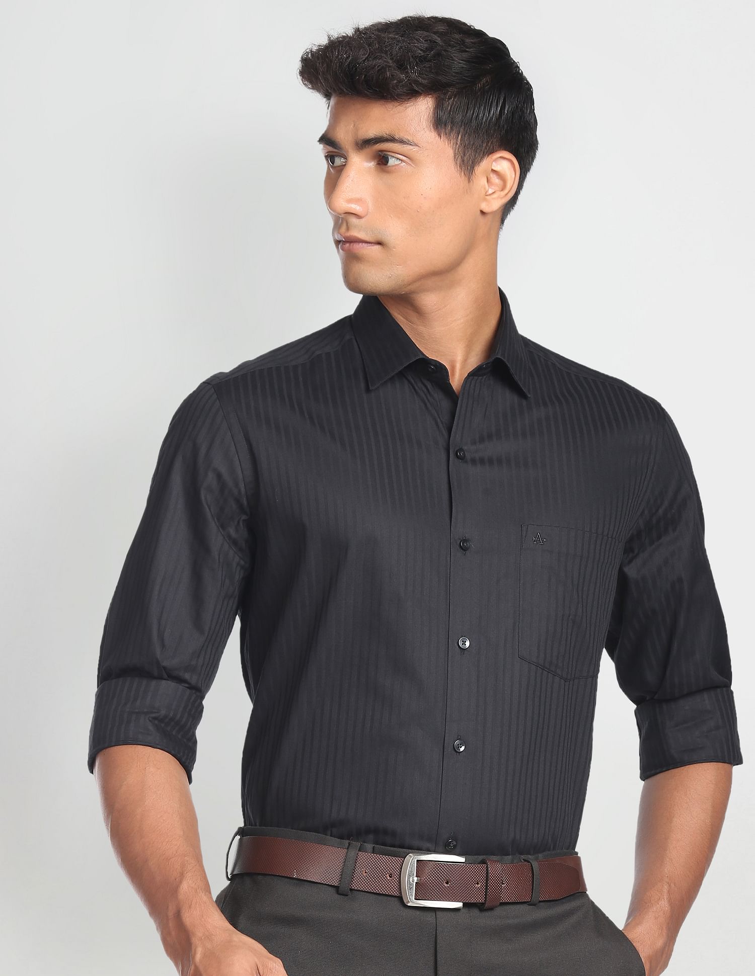 Arrow Vertical Stripe Dobby Shirt
