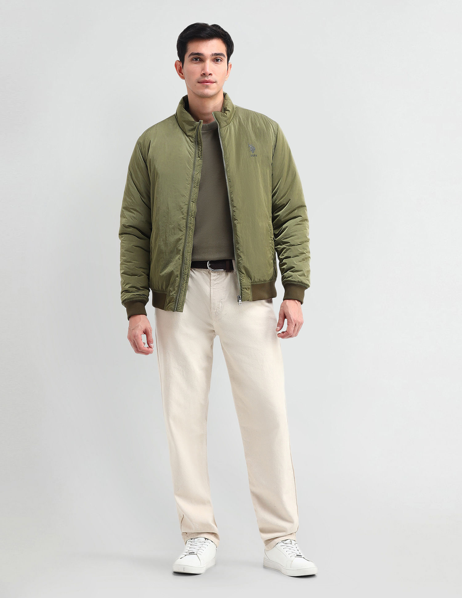 U.S. Polo Assn. Denim Co. Solid High Neck Jacket