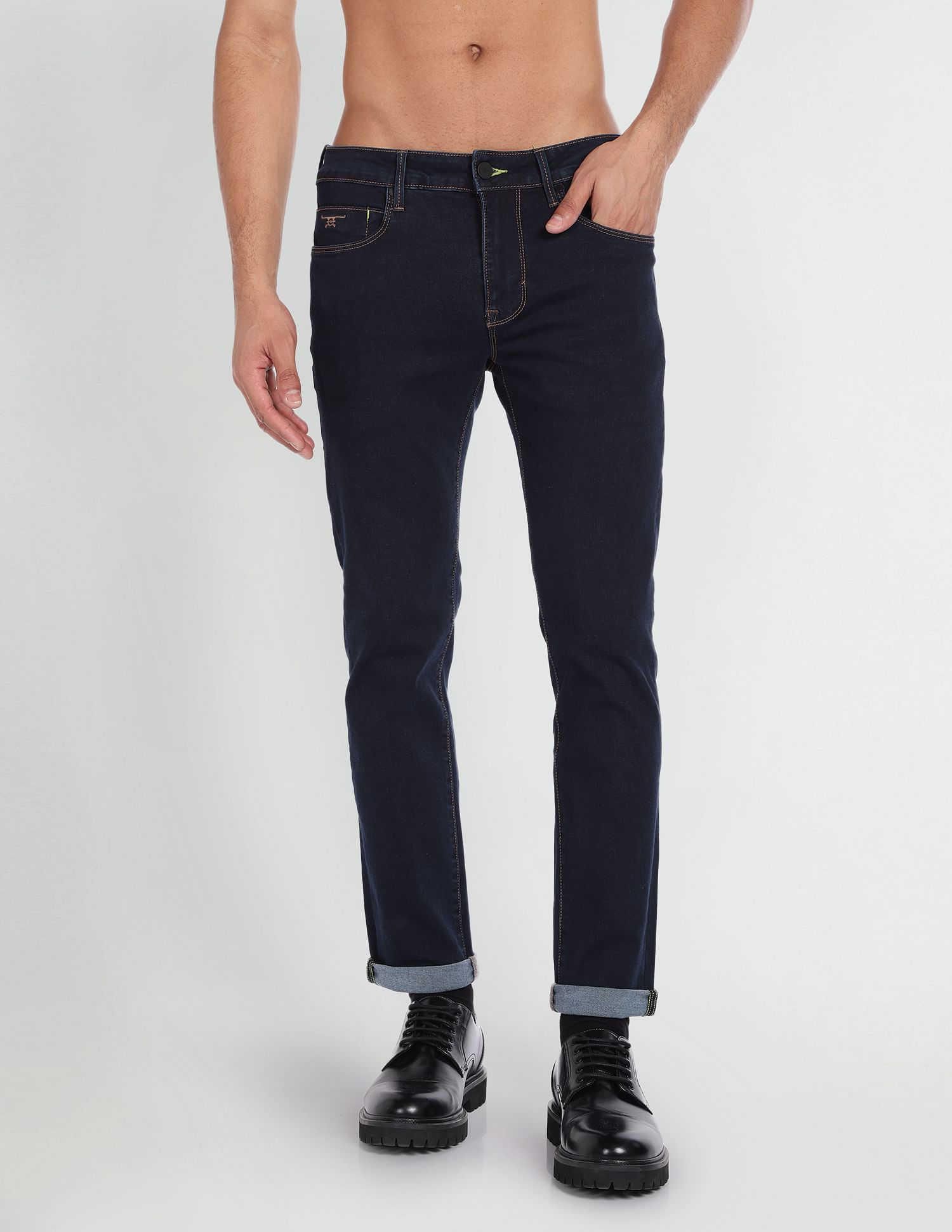 Flying Machine Slim Tapered Fit Rinsed Jeans