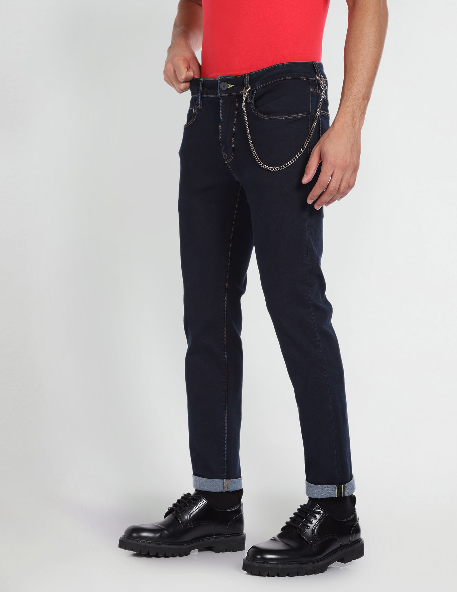 Flying Machine Slim Tapered Fit Rinsed Jeans