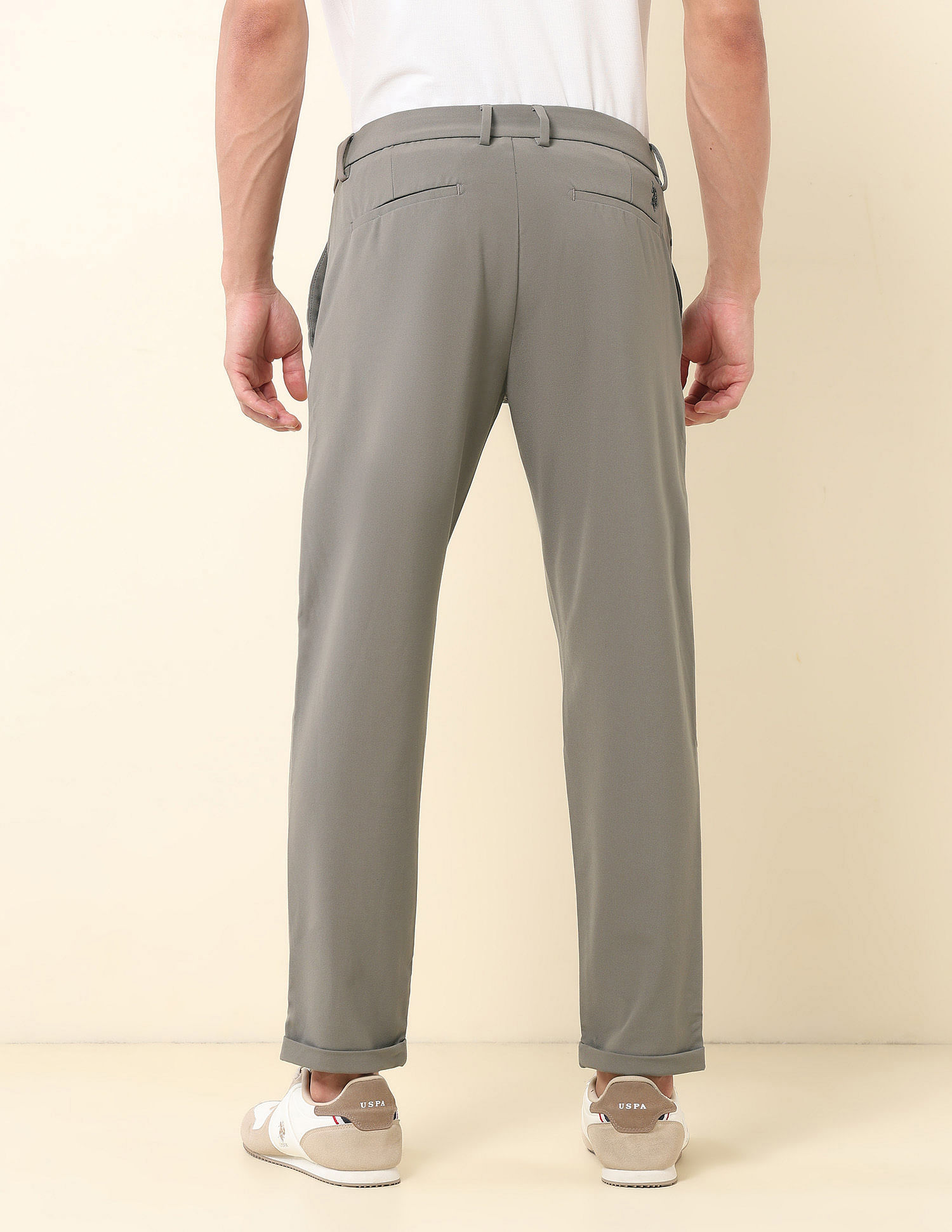 U.S. Polo Assn. Henry Tapered Fit Solid Trousers