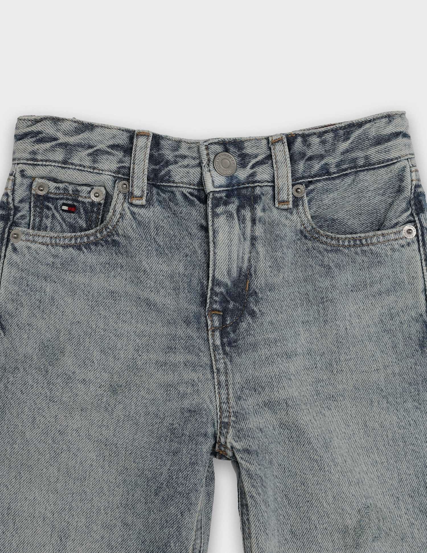 Tommy Hilfiger Kids Boys Mid-Wash Regular-Fit Mid-Rise Jeans