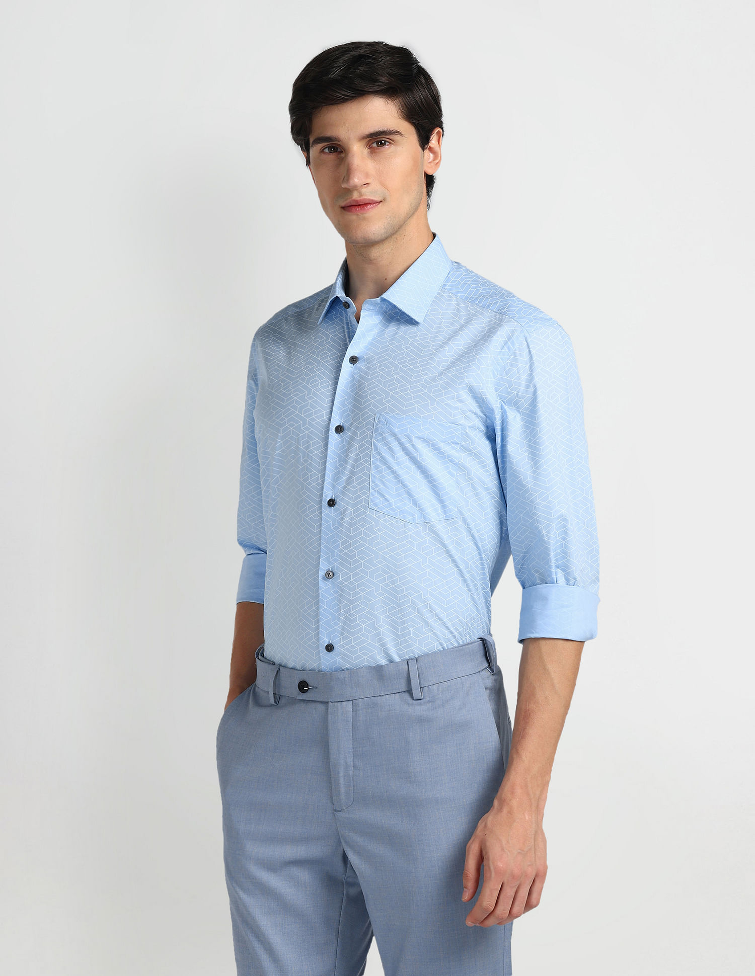 Arrow Geometric Print Slim Fit Shirt