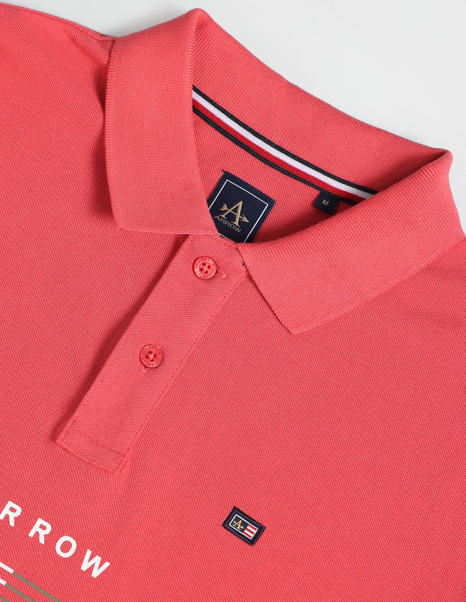 Arrow Sports Compact Cotton Horizontal Stripe Polo Shirt