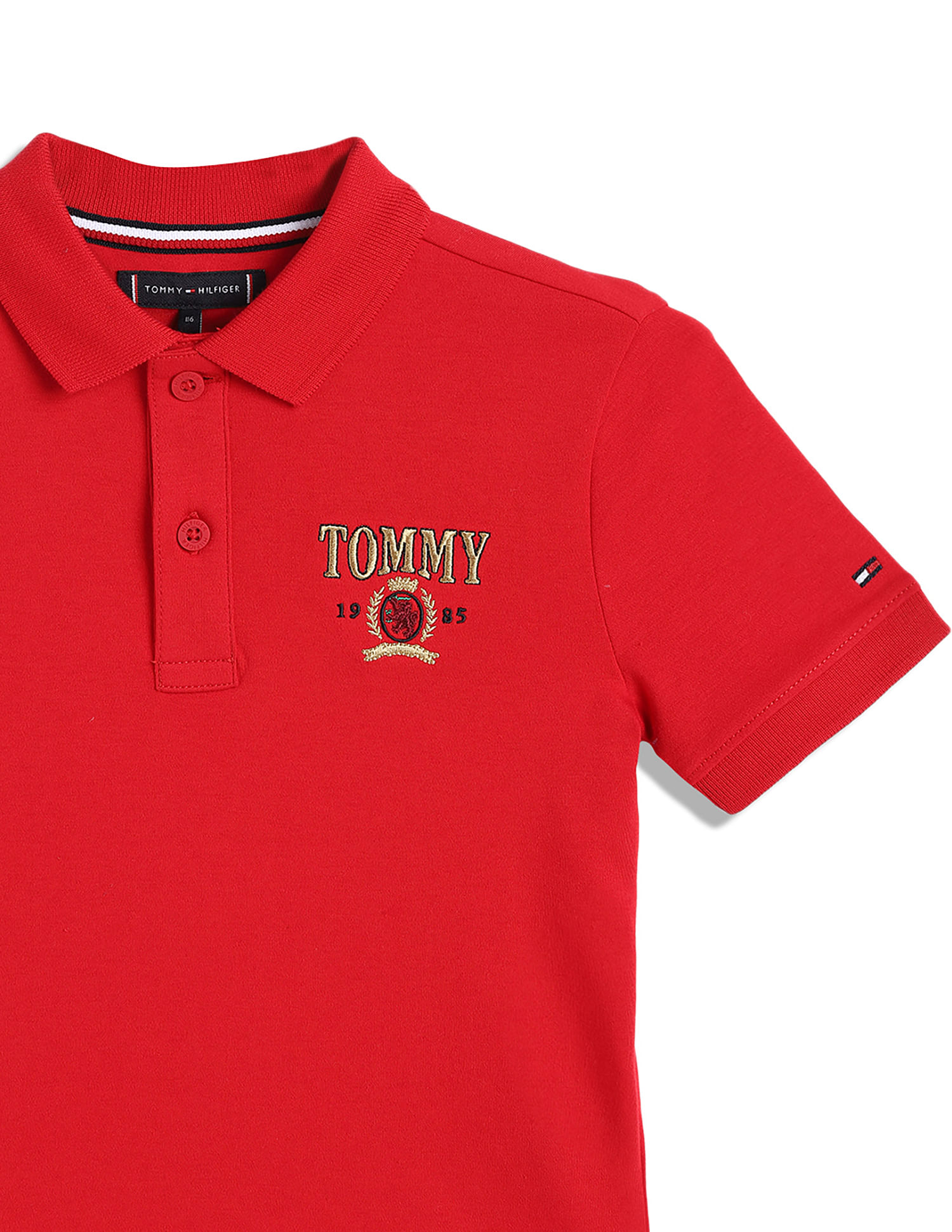 Tommy Hilfiger Kids Boys Printed Regular Fit Polo T-Shirt