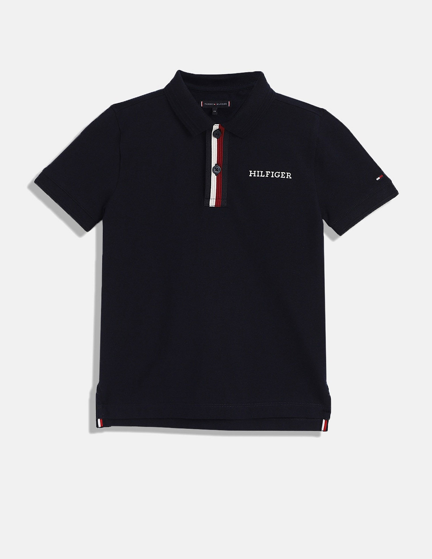 Tommy Hilfiger Kids Boys Navy Solid T-shirt for Classic Style