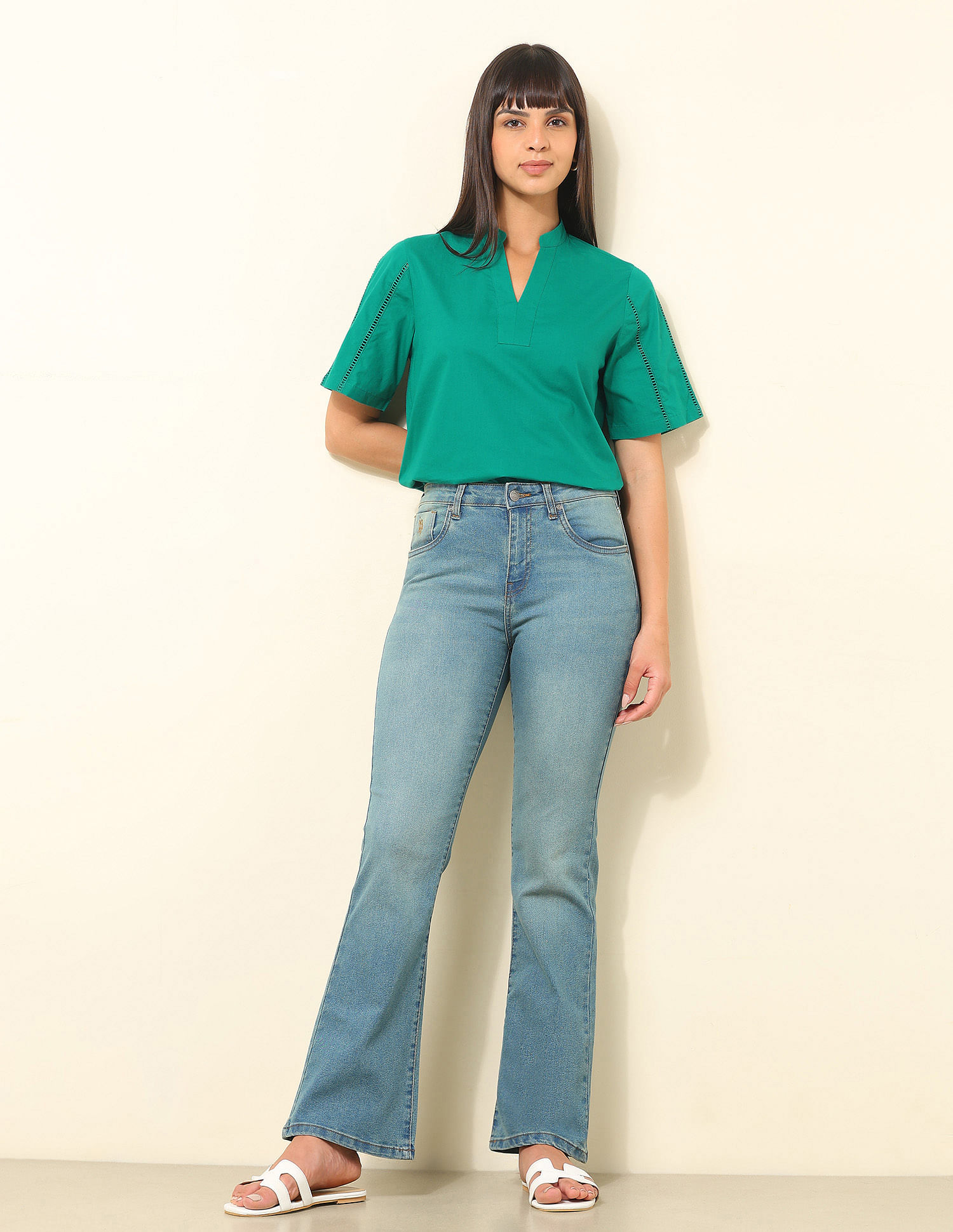 U.S. Polo Assn. Women Regular Fit Solid Top