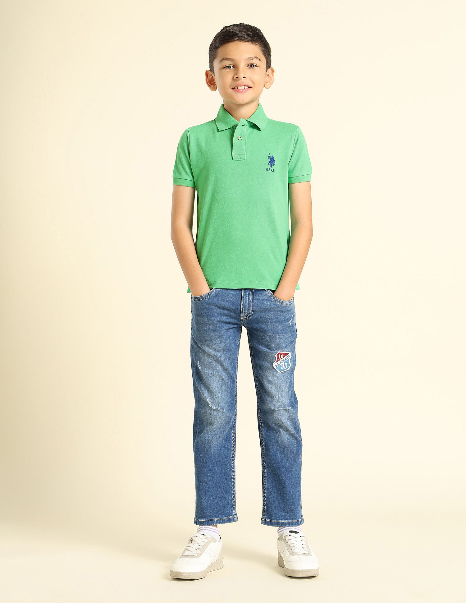 U.S. Polo Assn. Kids Solid Pique Polo Shirt