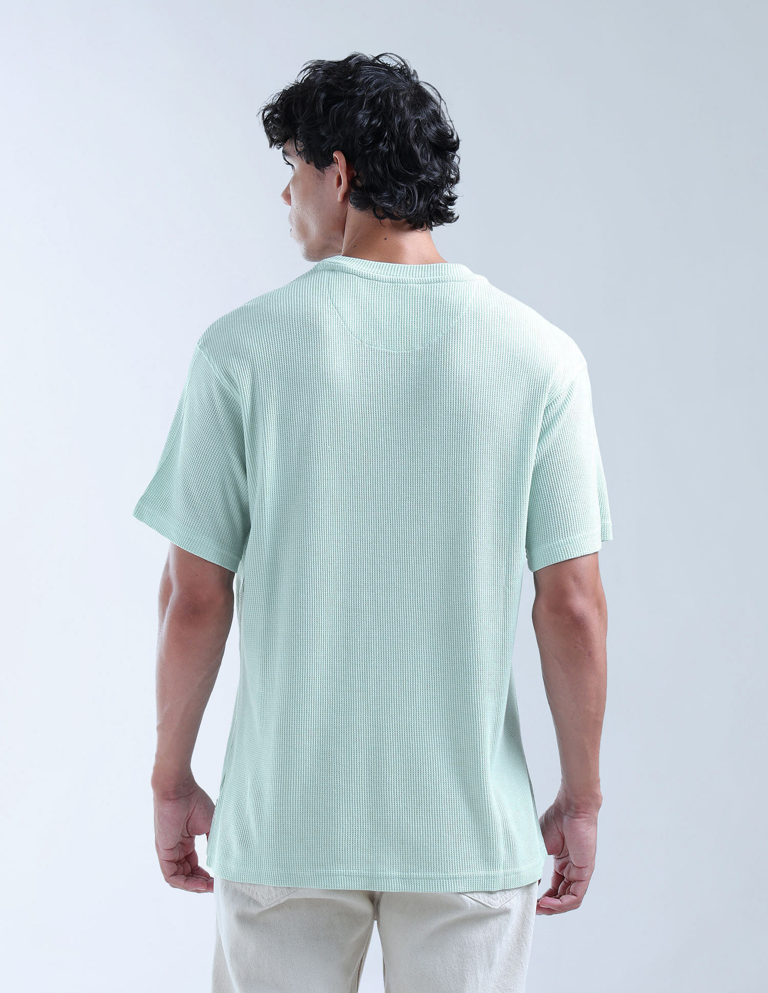 Flying Machine Textured Relaxed Fit Digitopia T-Shirt
