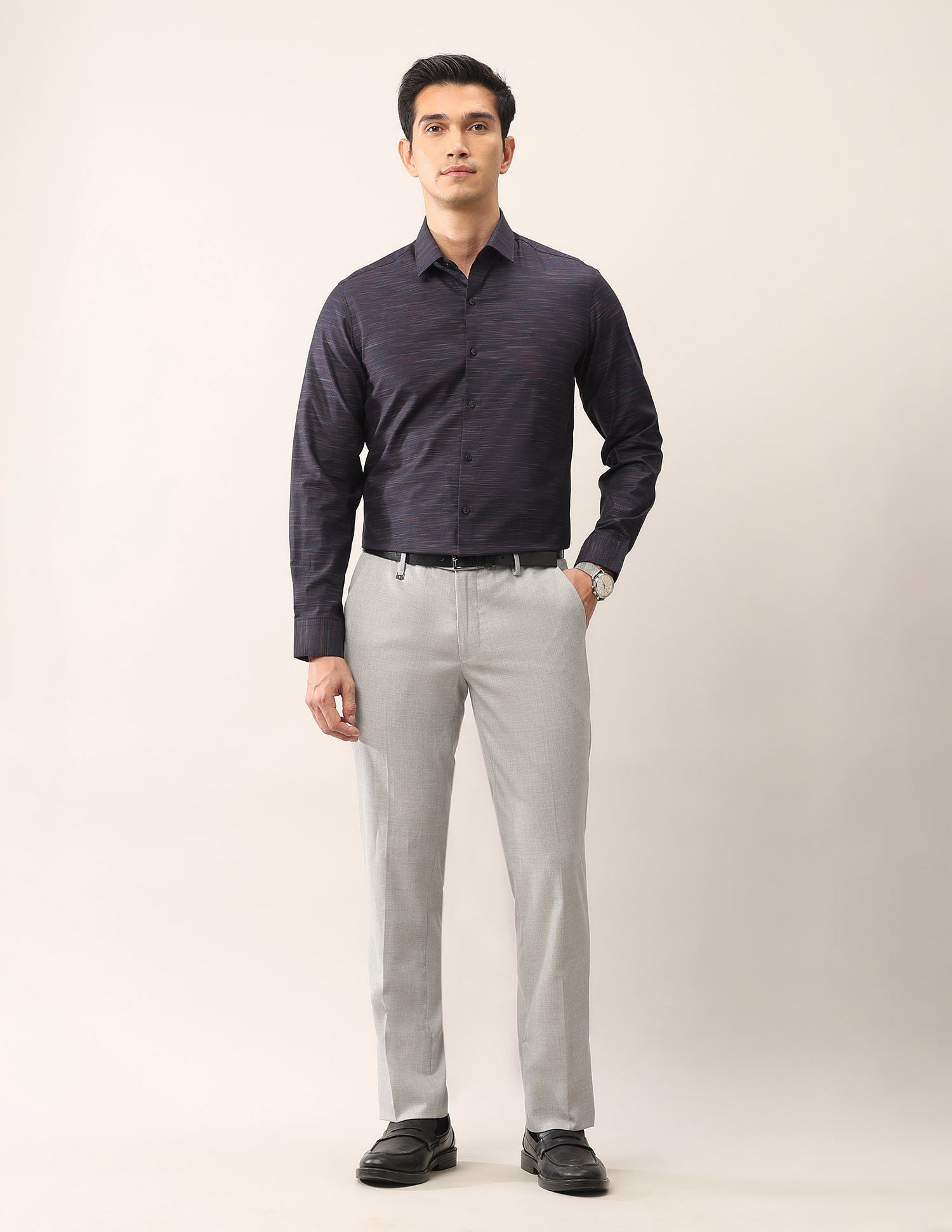 Arrow Textured Regular Fit Ceremonial Shirt
