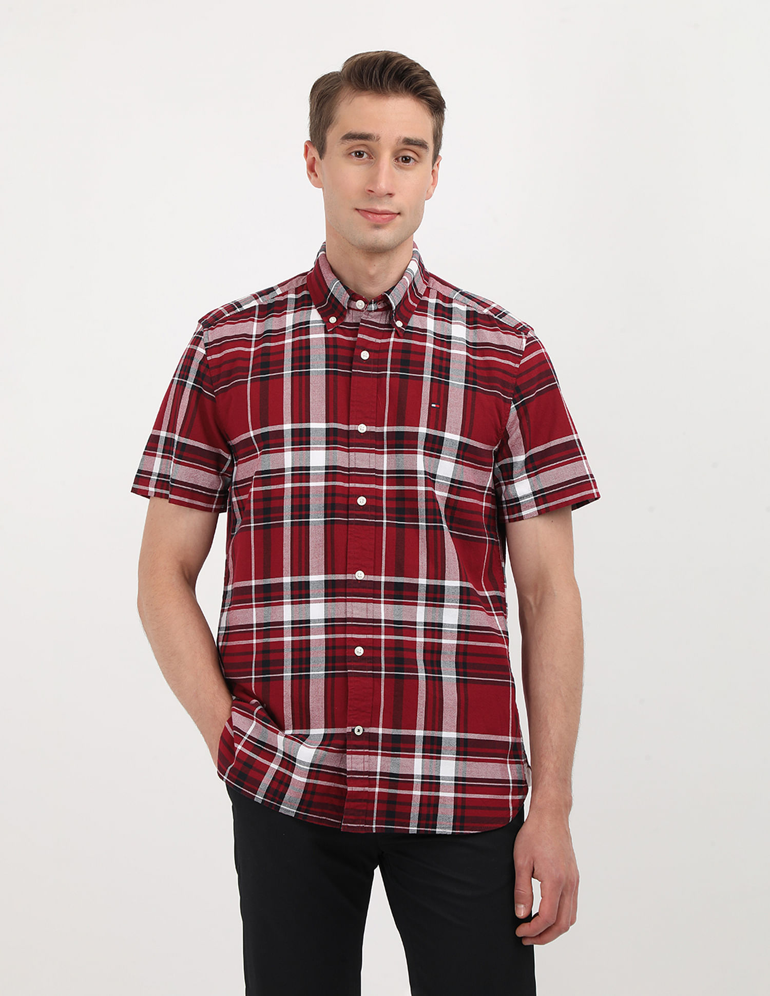 Tommy Hilfiger Plaid Check Cotton Shirt